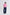 Striped Gathered Sleeve Blouse - Stripes Pink