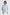 V-Neck Collared Blouse - Dusty Blue