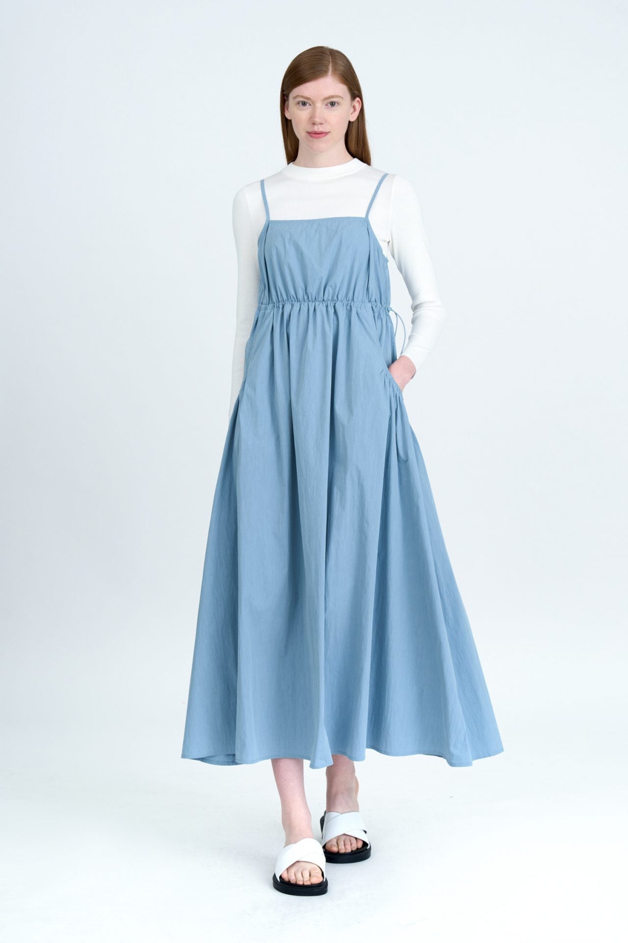 Gathered Flare Dress The Restyle Trait Gathered Flare Dress The Restyle Trait
