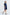Striped Notched Collar Dress - Navy