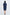 Striped Notched Collar Dress - Navy