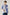 Contrast Stripe Oversized Shirt - Stripes Blue