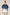 (C) Dip-Dye Oversized Tee - Navy