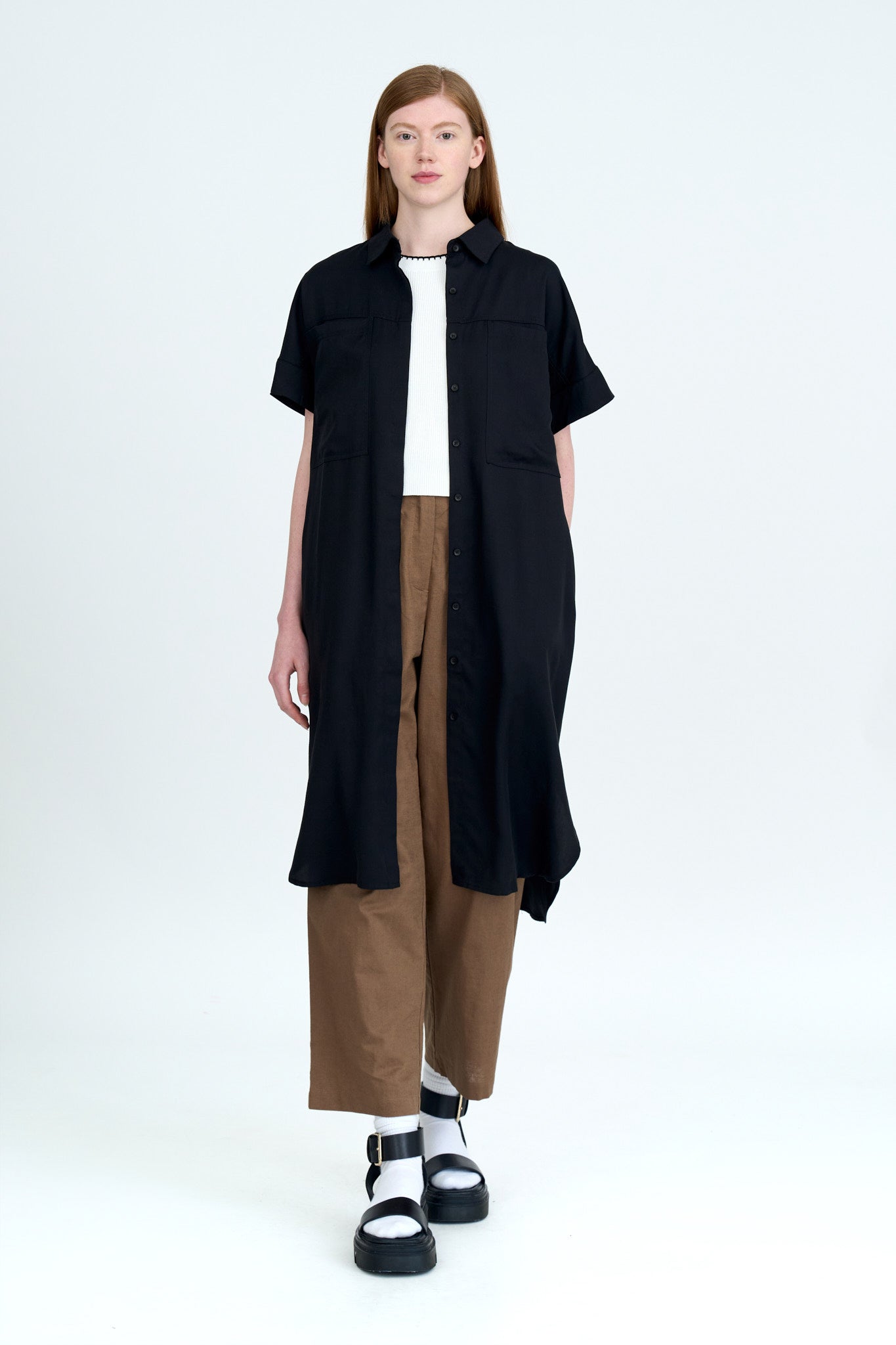 Double Pleated Trousers - Cocoa