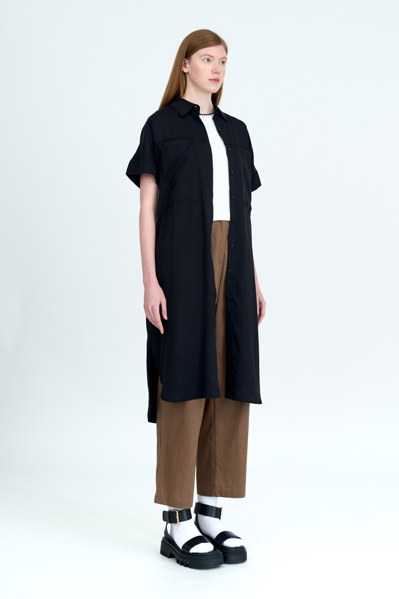 Double Pleated Trousers - Cocoa