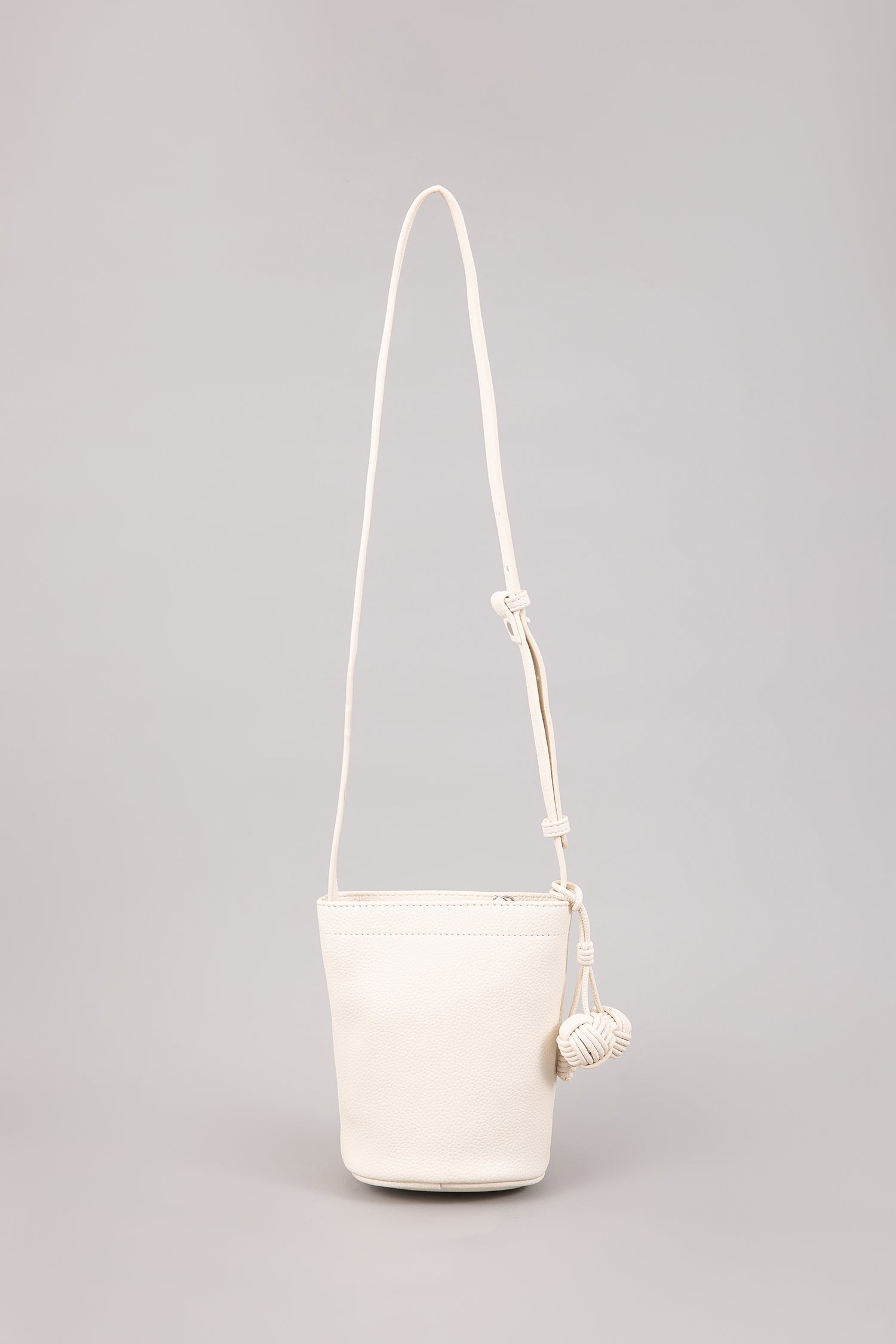 Double Zip Handle Bag - Cream