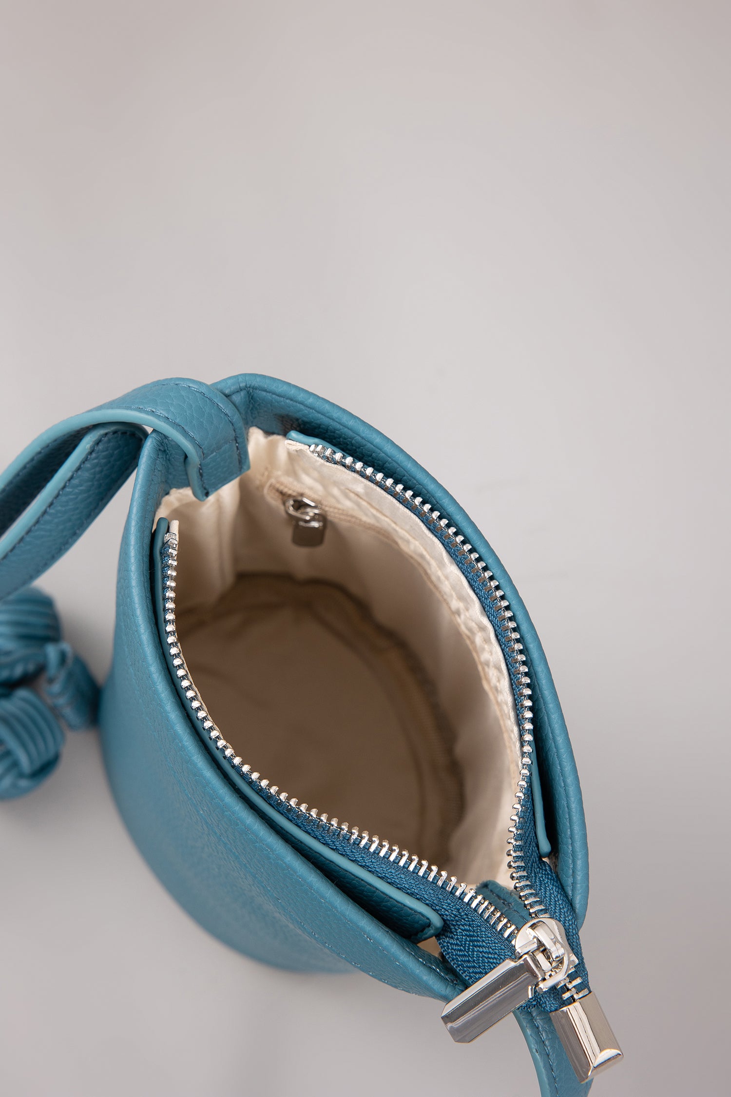 Double Zip Handle Bag - Denim