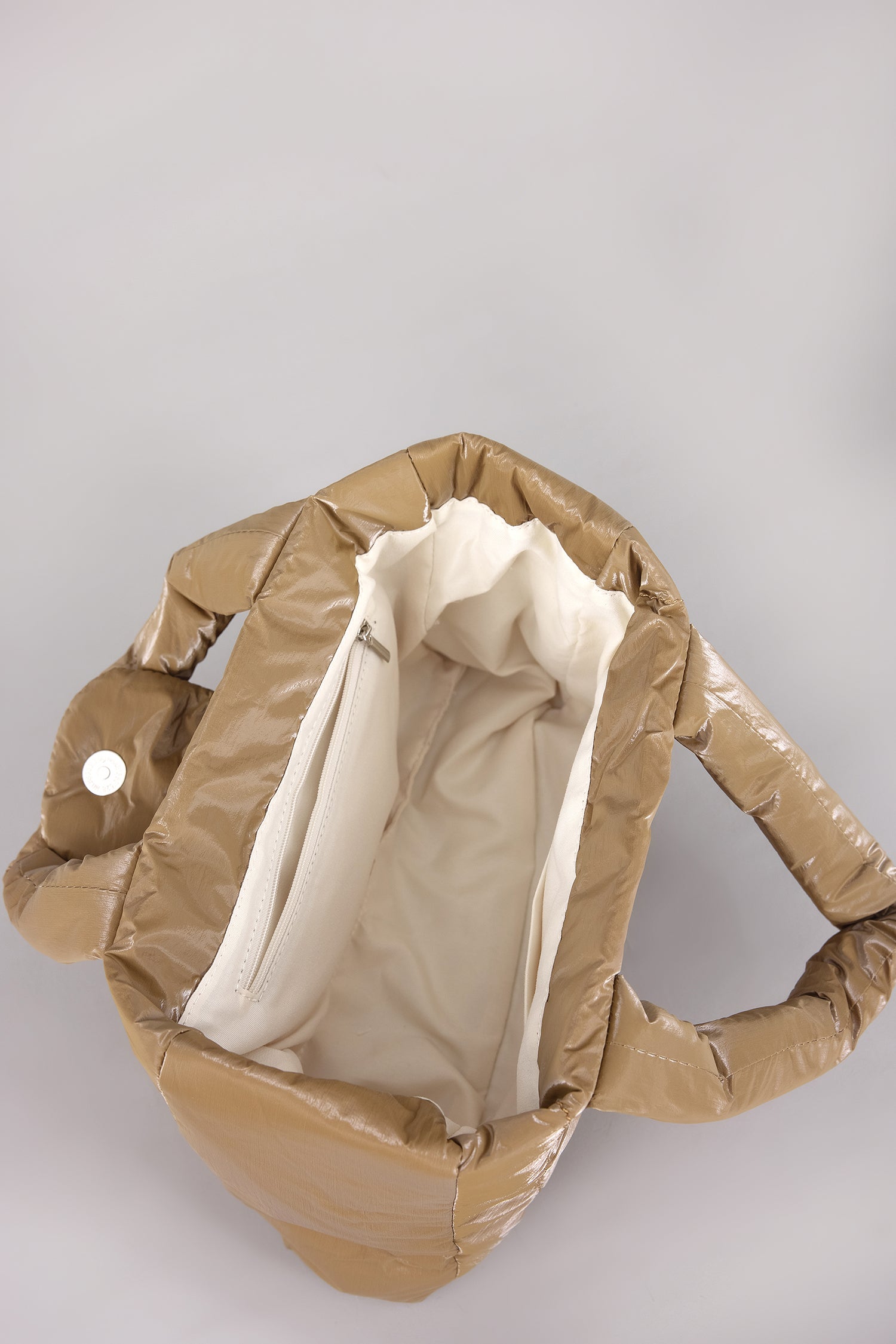 Top Handle Puffer Tote - Cocoa