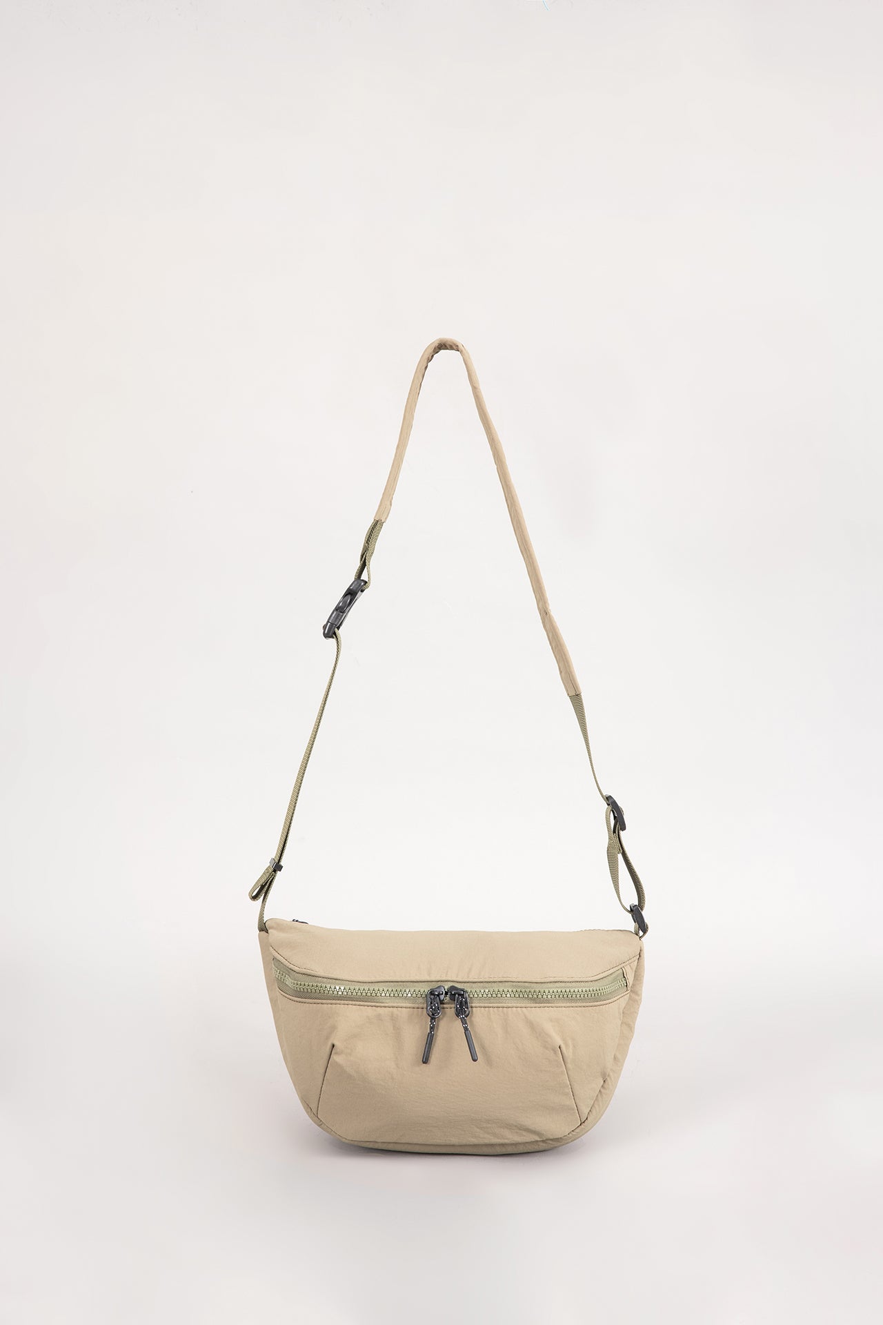 Zippered Crossbody Bag - Army Green
