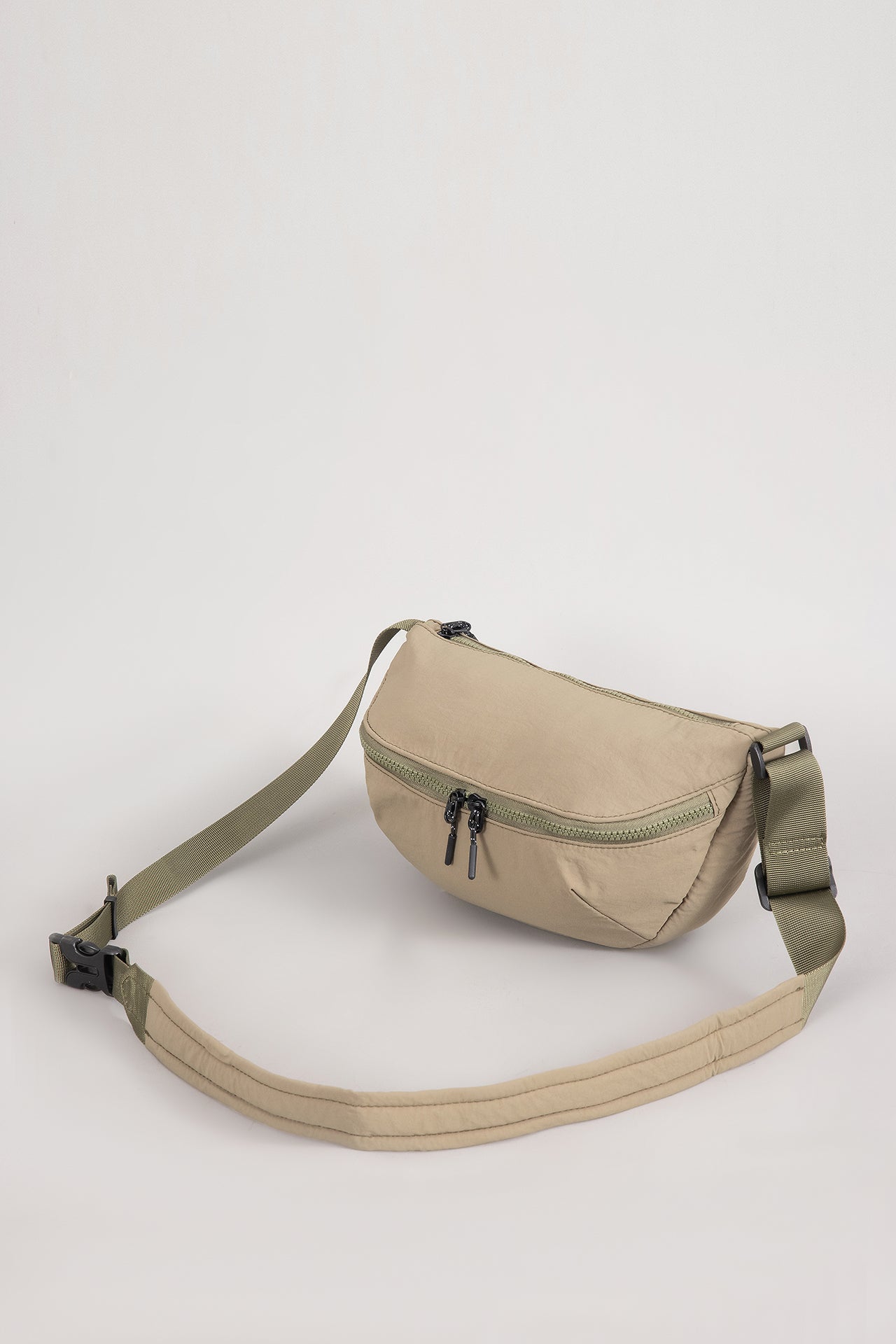 Zippered Crossbody Bag - Army Green