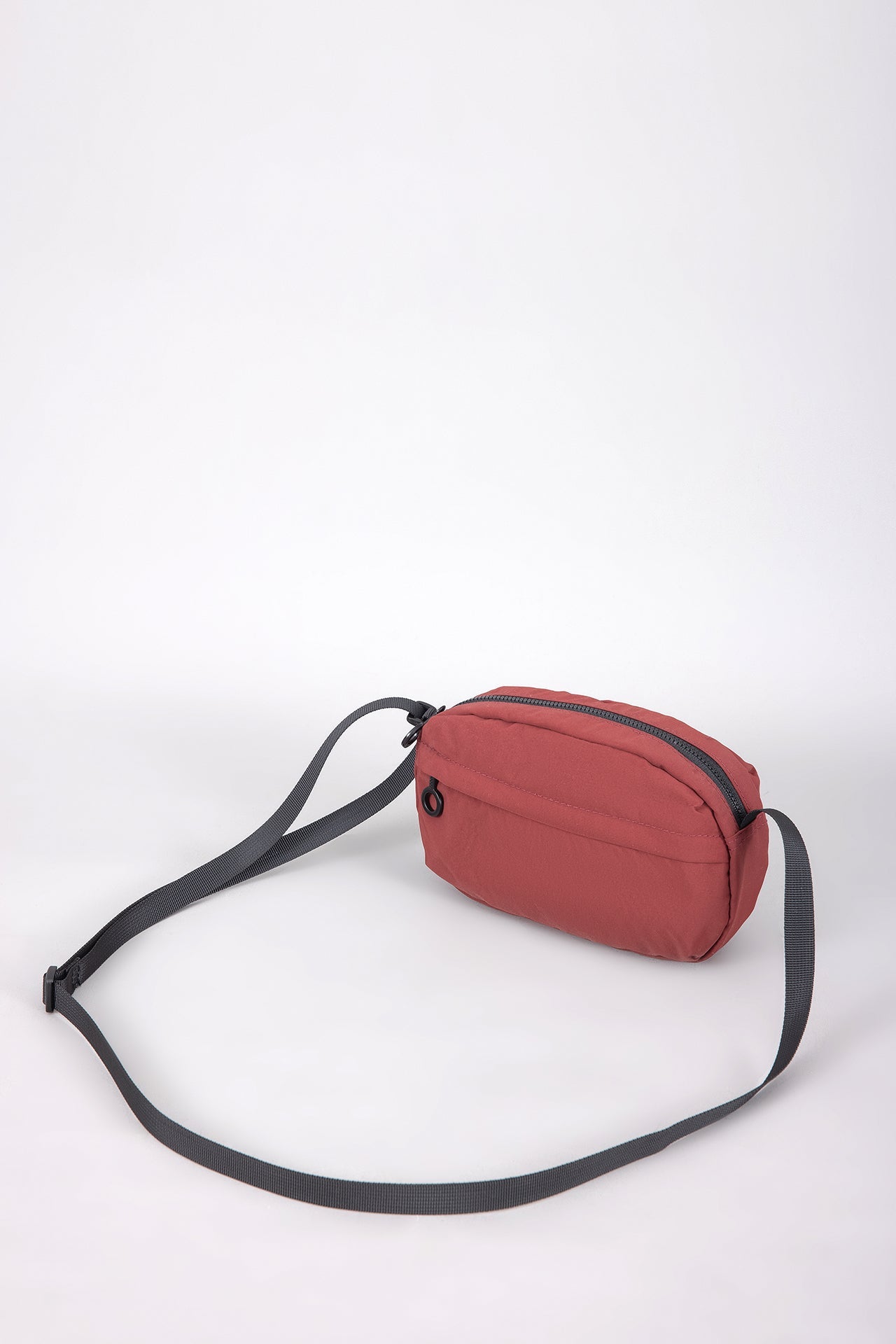 Zippered Crossbody Bag - Red