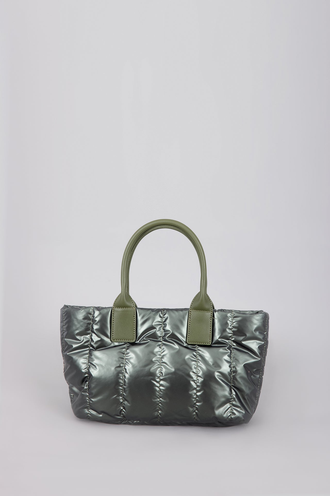 Mini Puffer Tote - Army Green