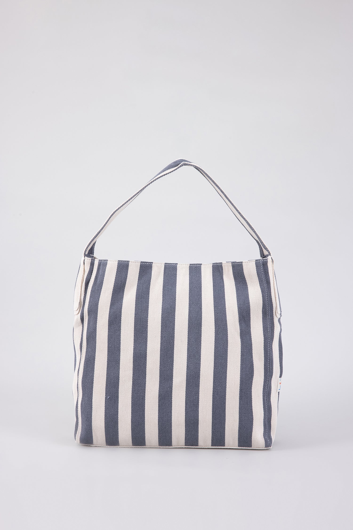 Canvas Shoulder Bag - Blue Stripes