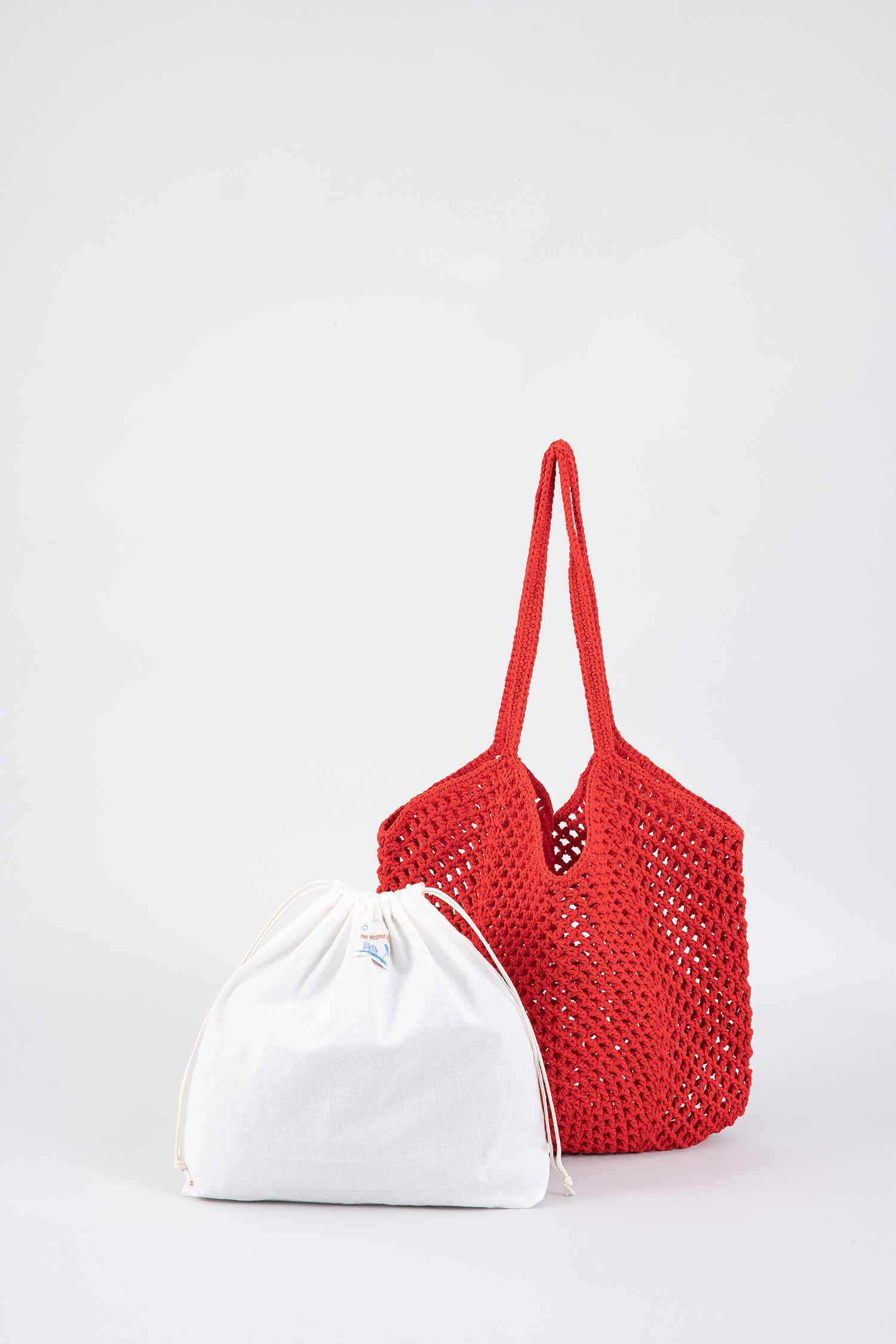 Crochet Tote Bag - Red