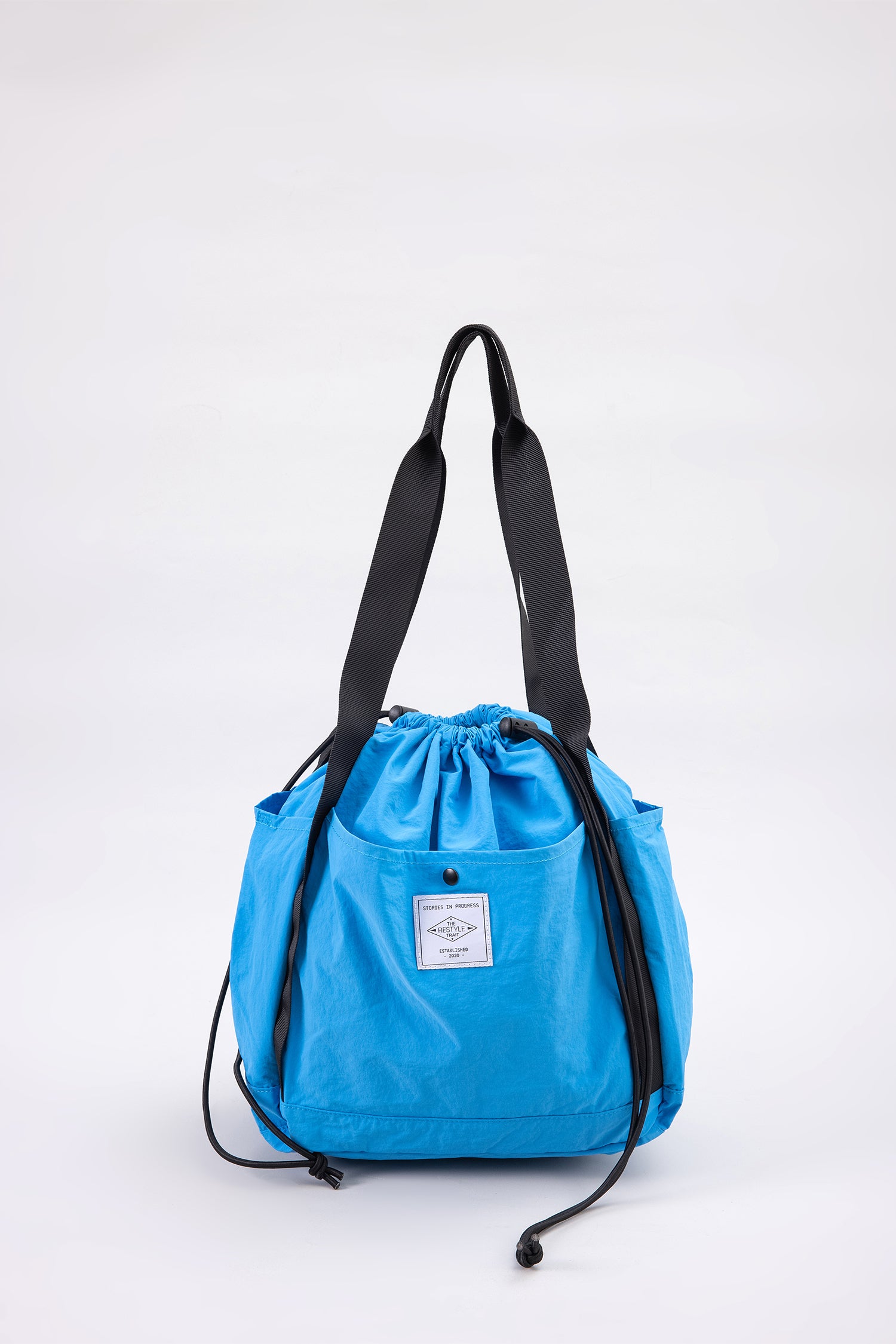 Drawcord Tote - Blue