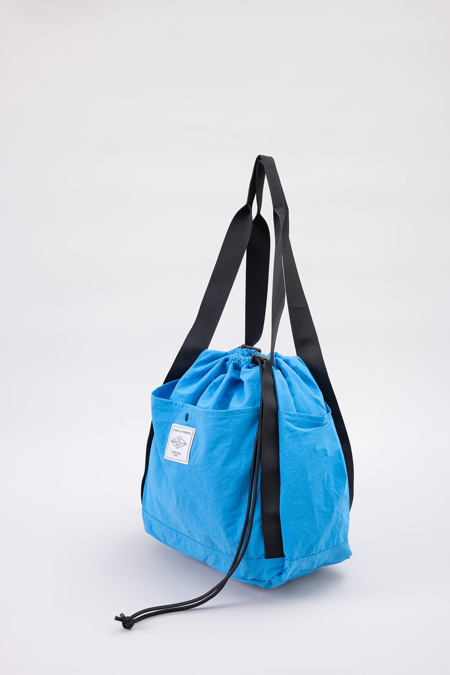 Drawcord Tote - Blue