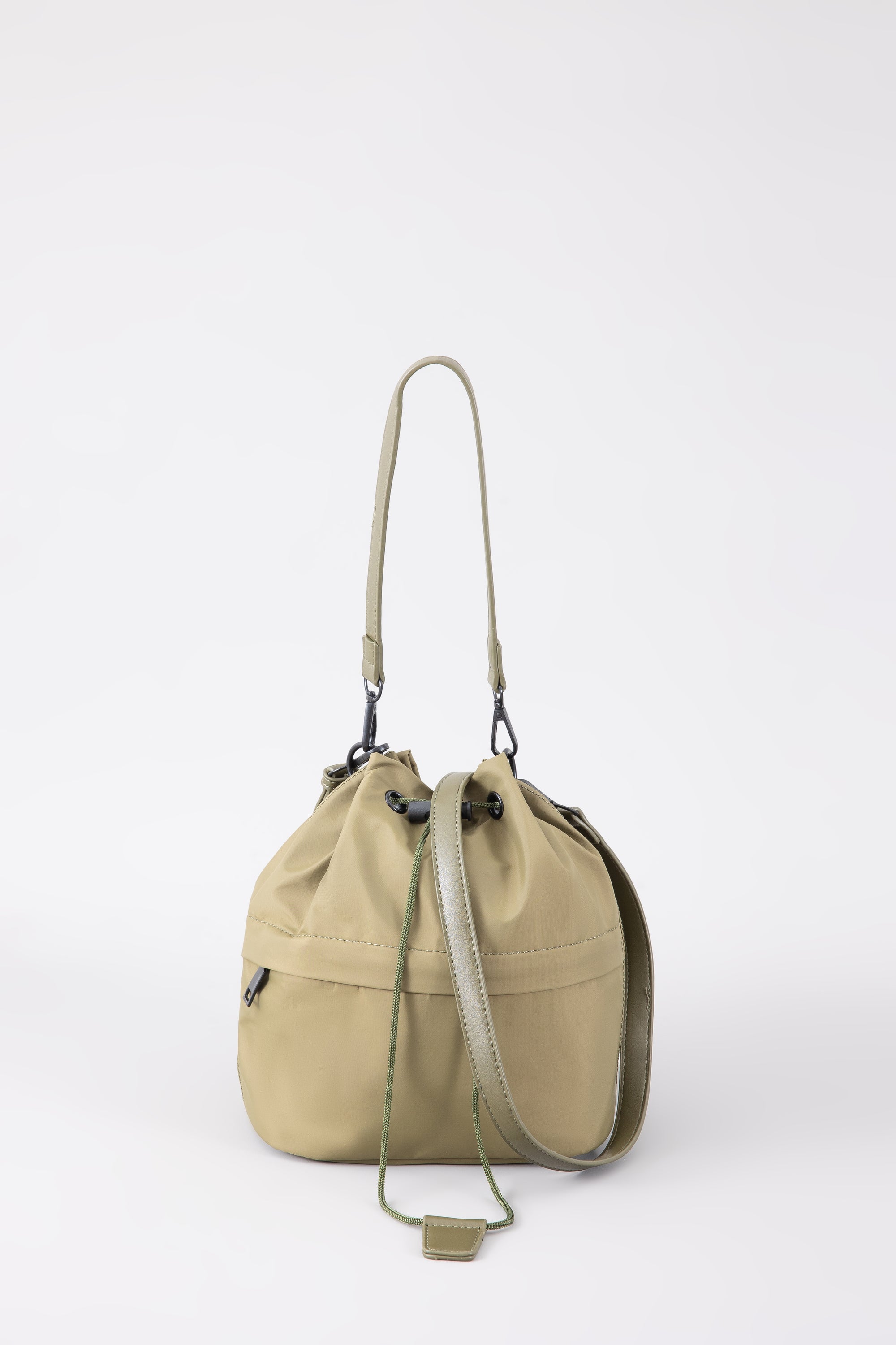 Drawstring Bucket Bag - Army Green