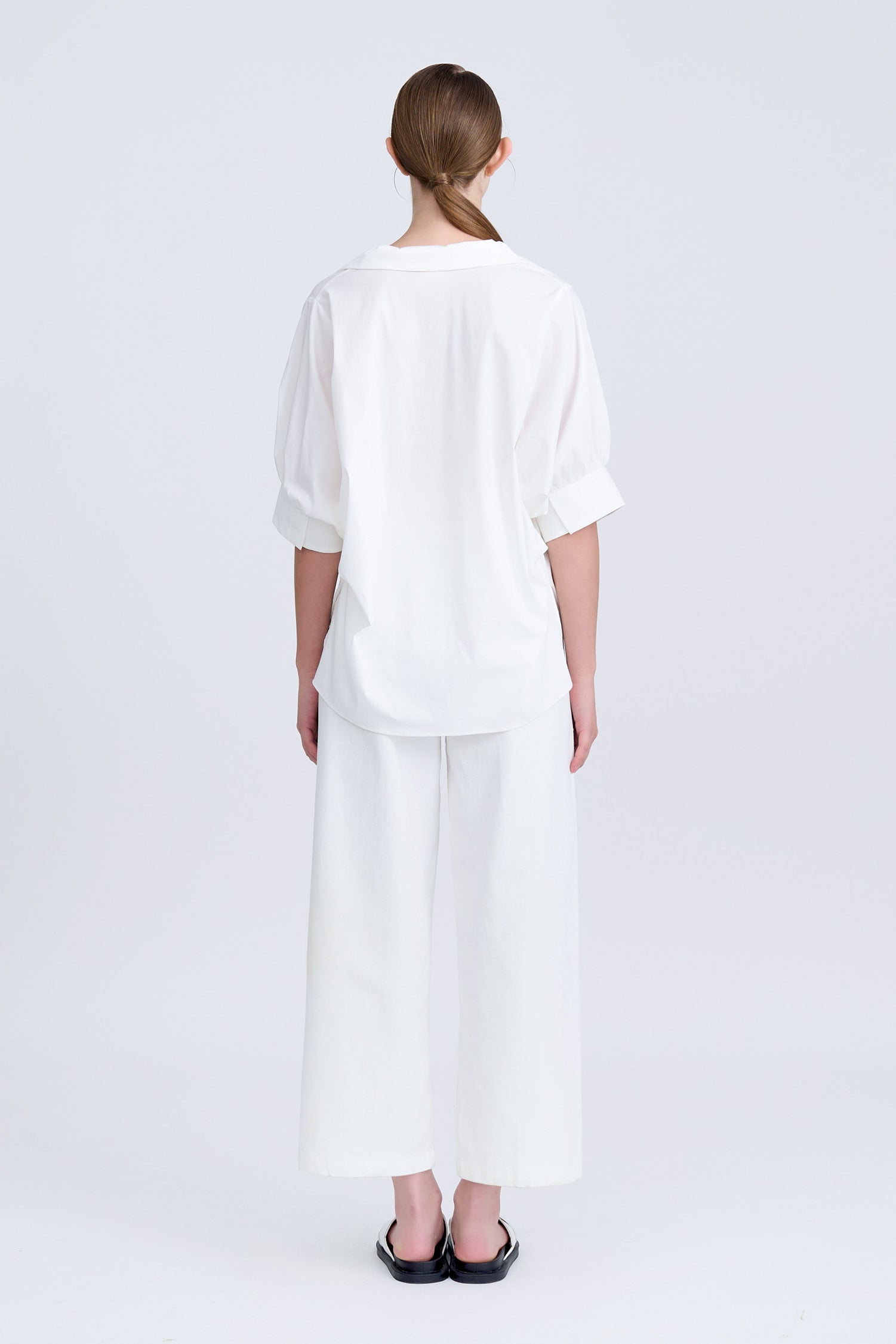 Cotton Puff Sleeve Blouse - Cream