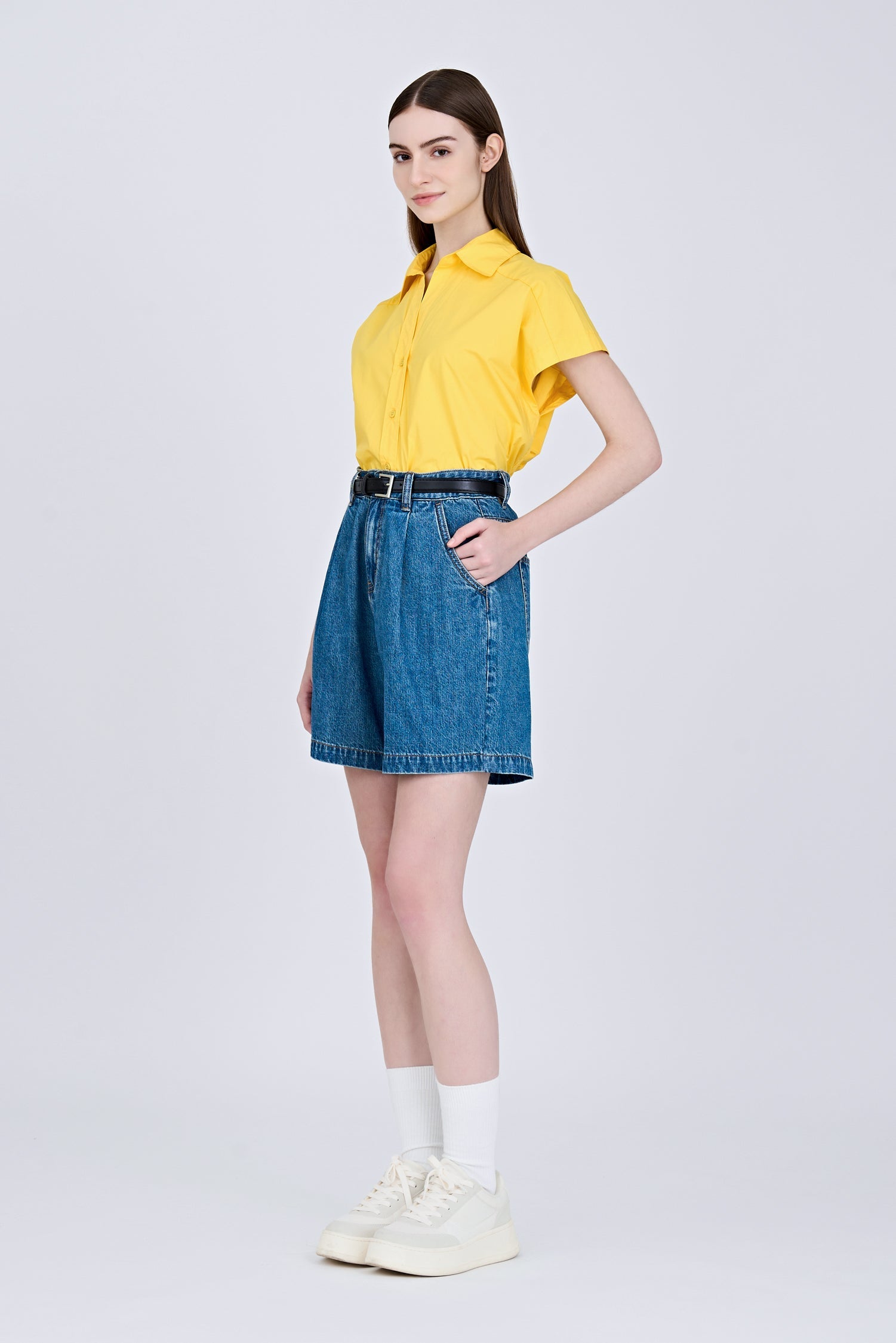 Cap Sleeve Blouse - Cadmium Yellow