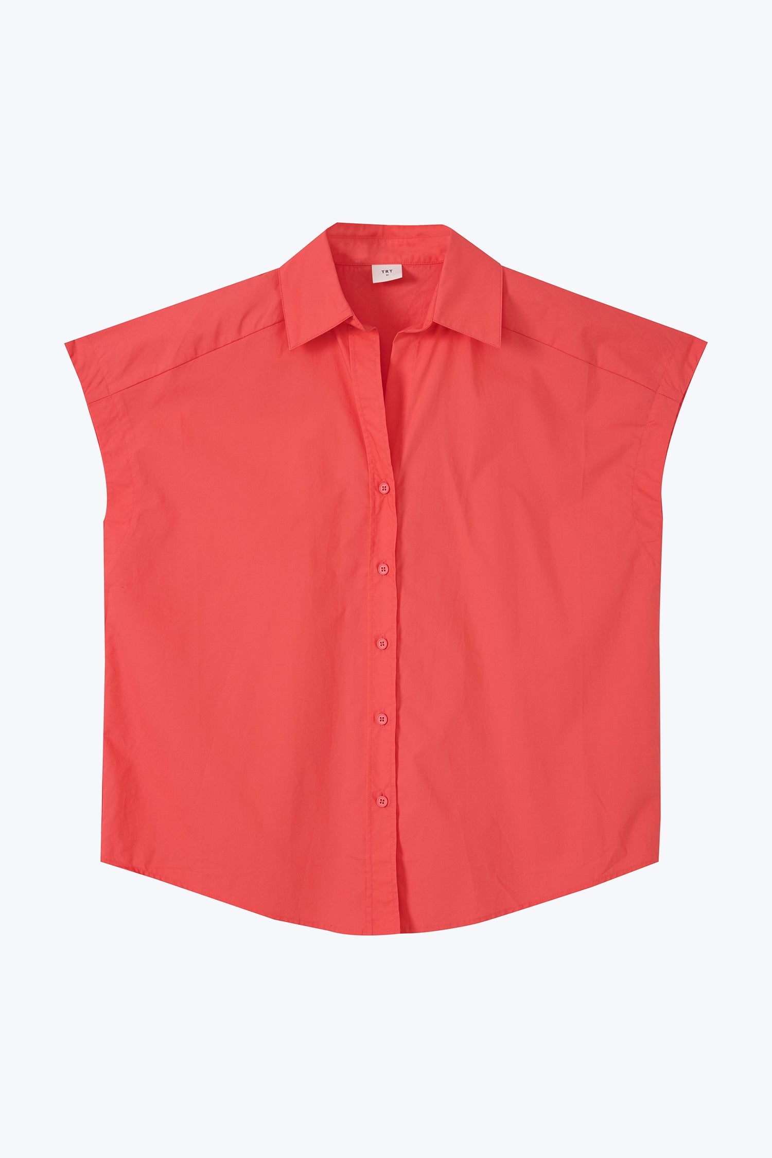 Cap Sleeve Blouse - Coral