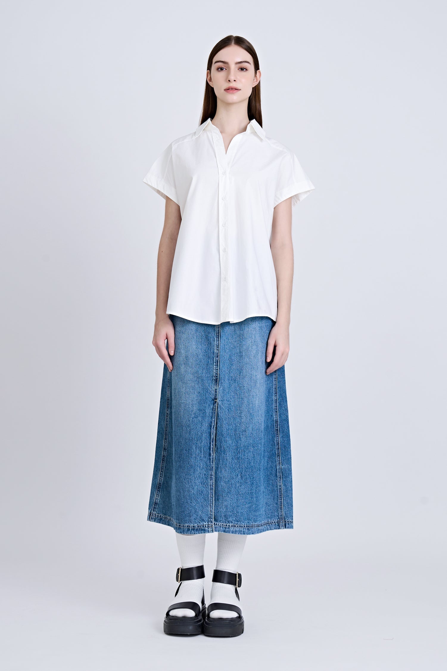 Cap Sleeve Blouse - Cream