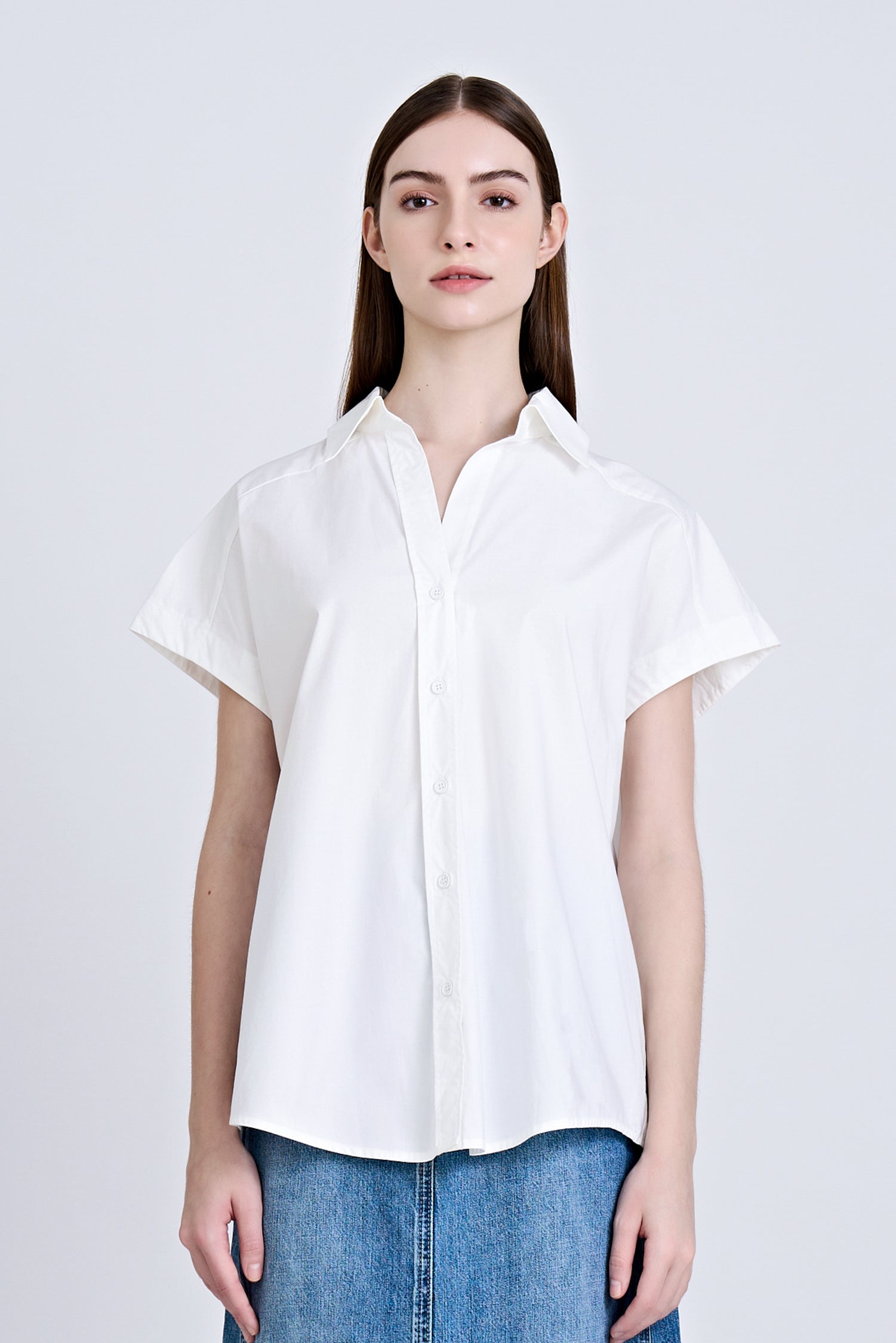 Cap Sleeve Blouse - Cream