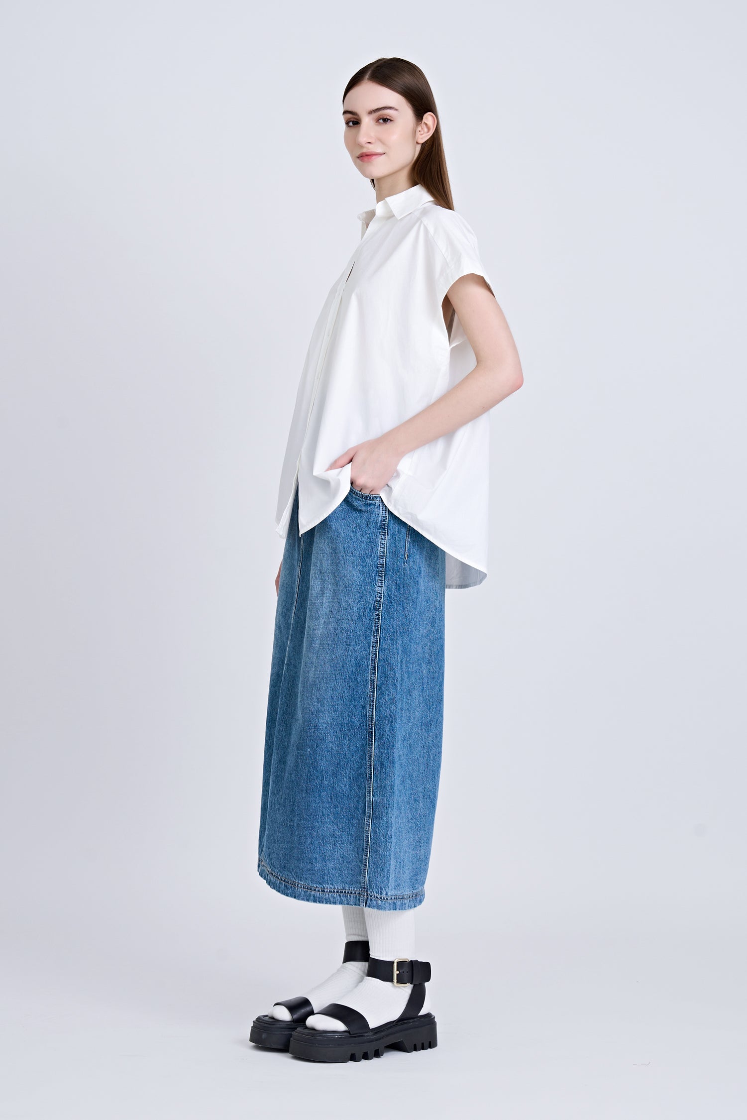 Cap Sleeve Blouse - Cream