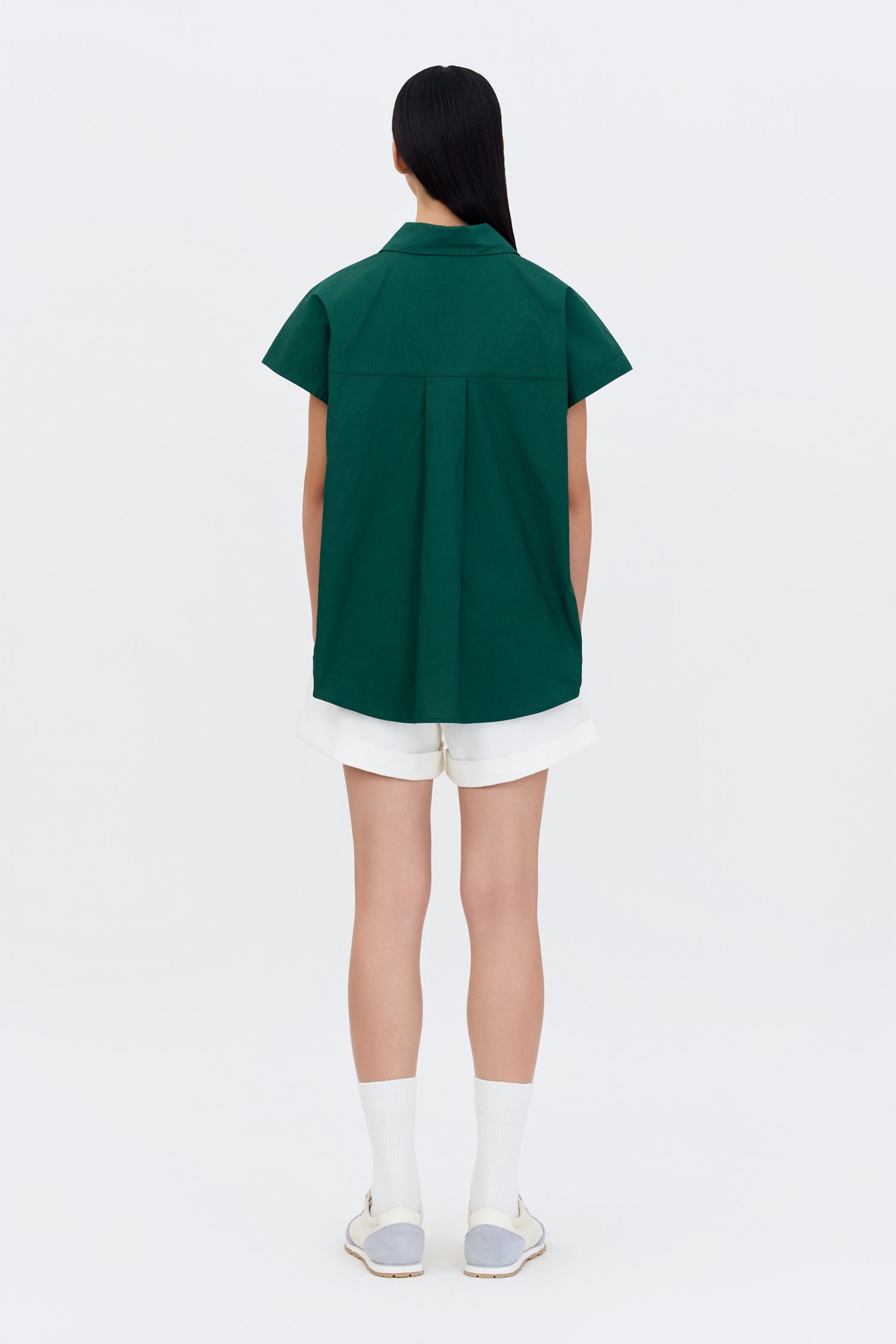 Cap Sleeve Blouse - Emerald