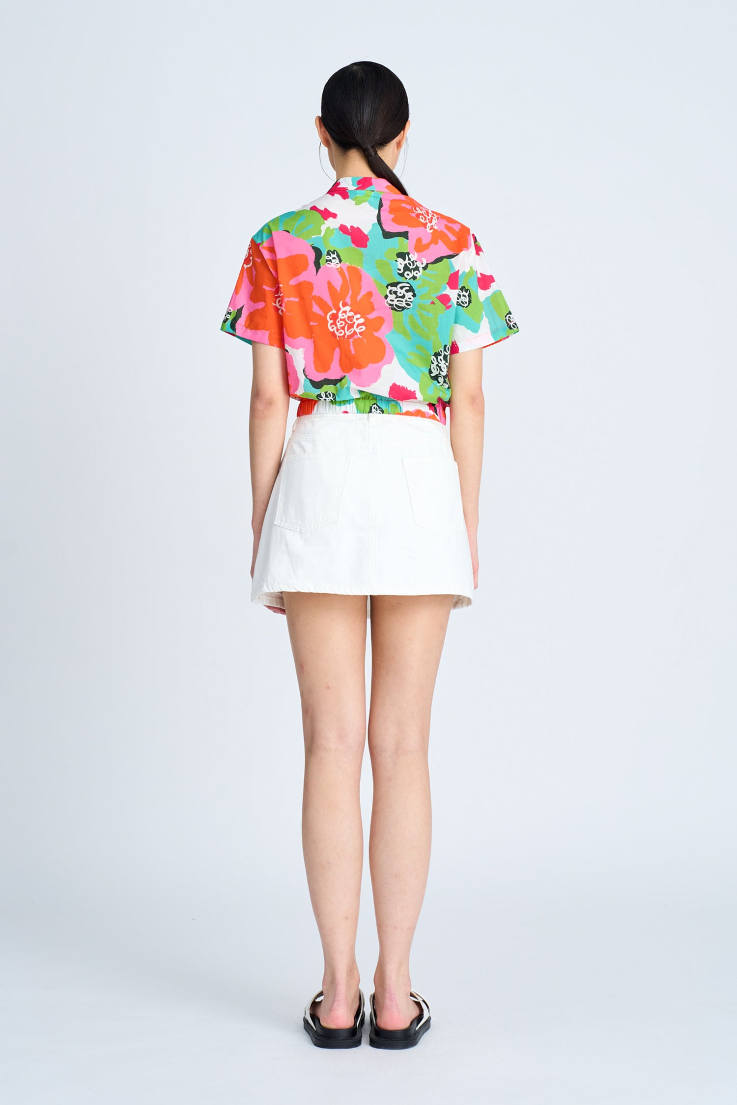 Floral Short Sleeve Blouse [AT]