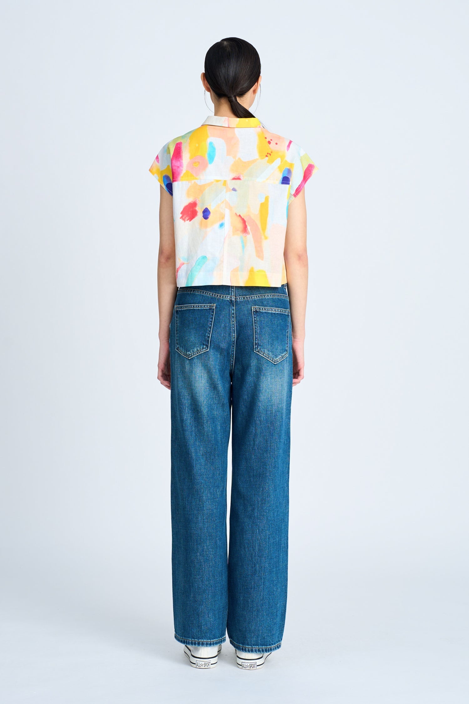 Watercolour Raglan Sleeve Blouse - Watercolour