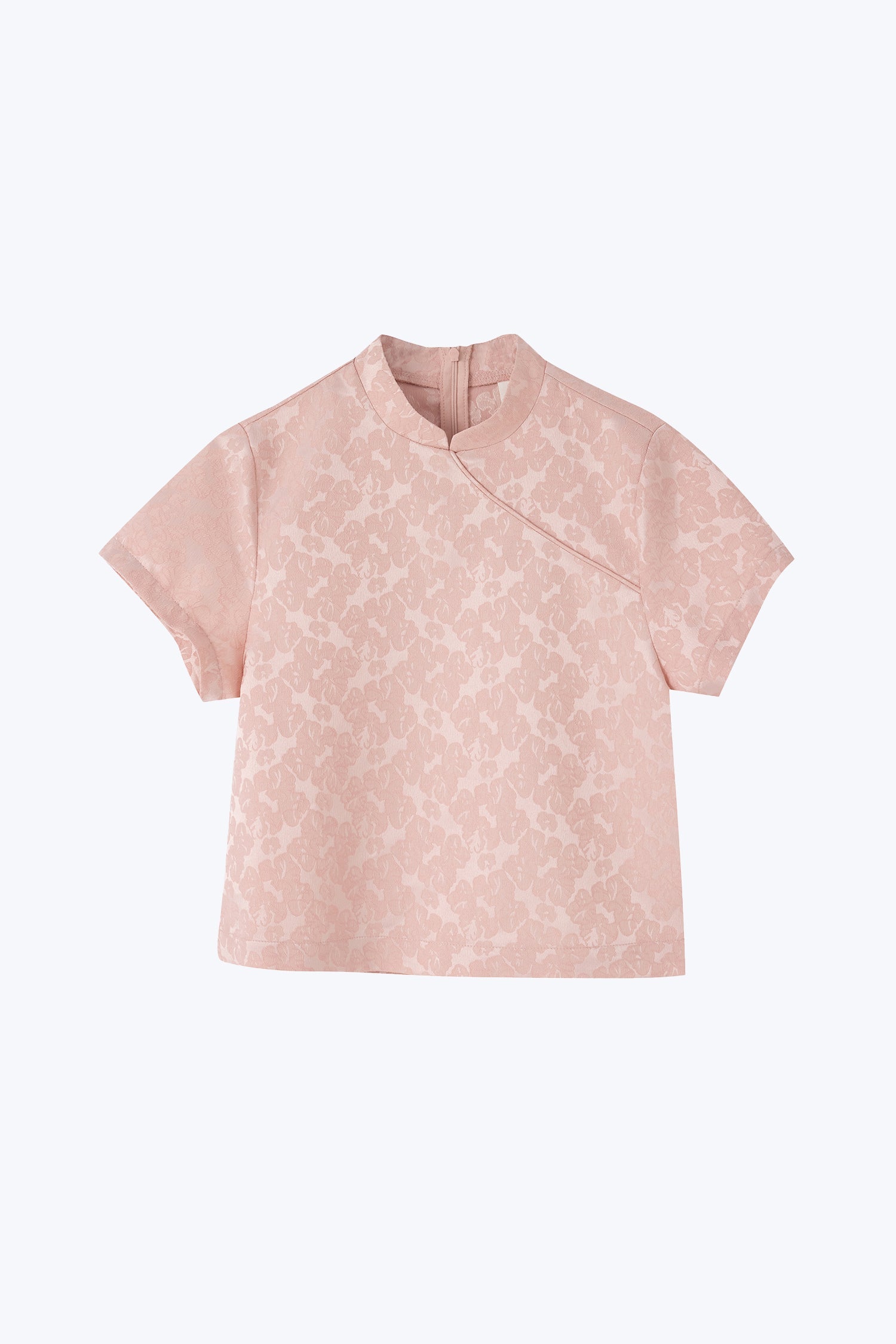 Mandarin Collar Blouse - Blush [AT]