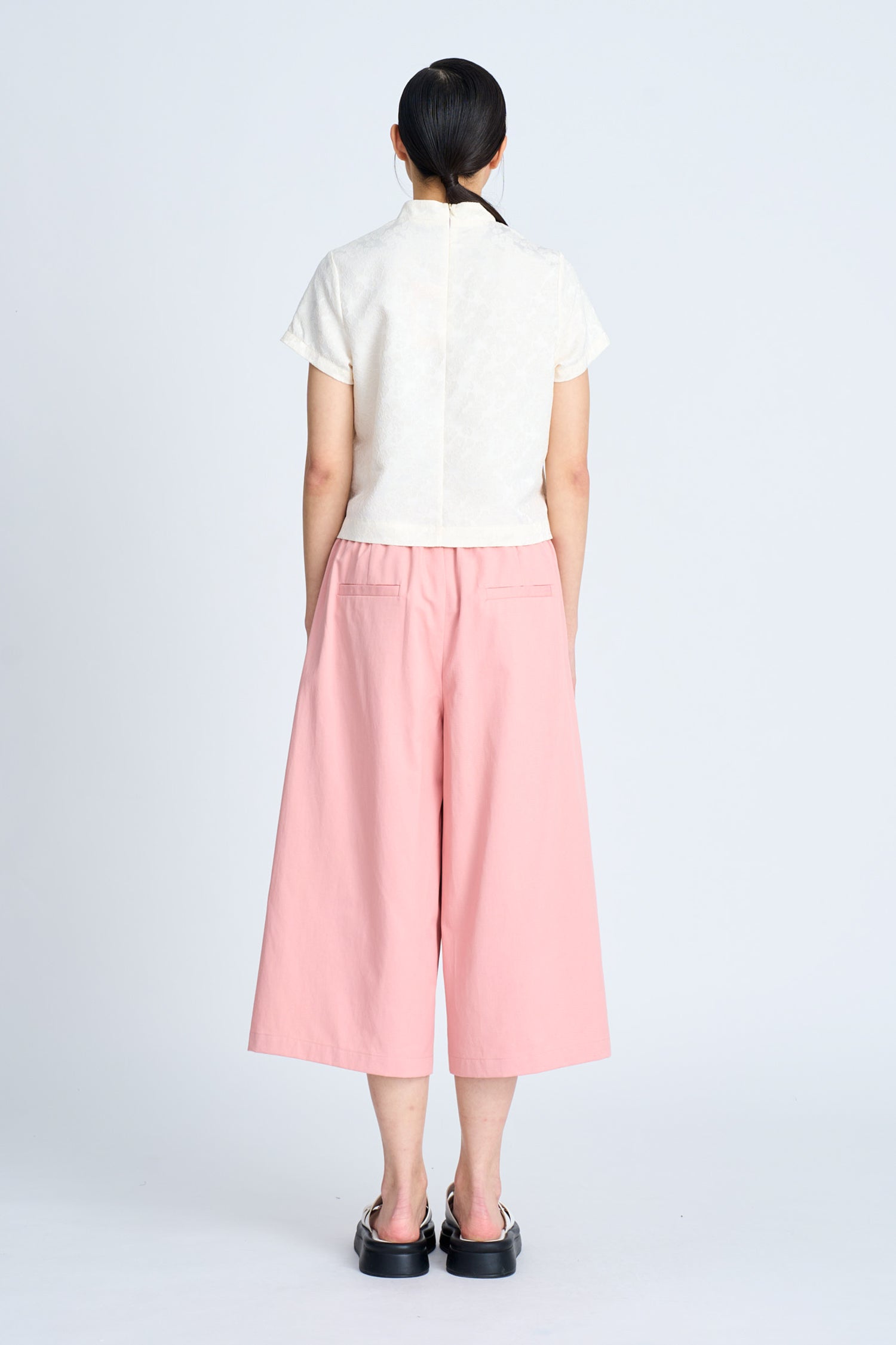 Mandarin Collar Blouse - Sand [AT]