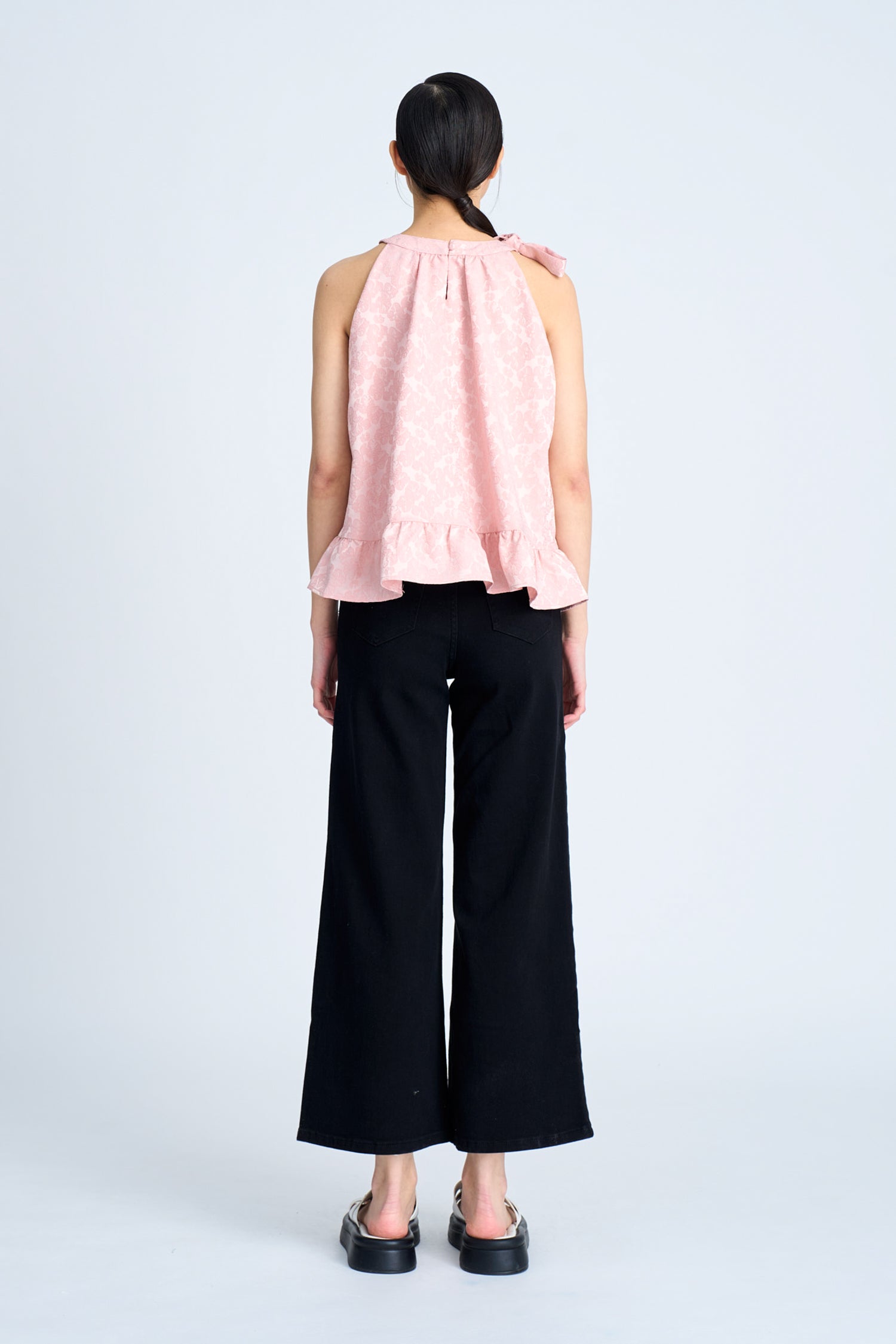 Side Bow Halter Top - Blush [AT]