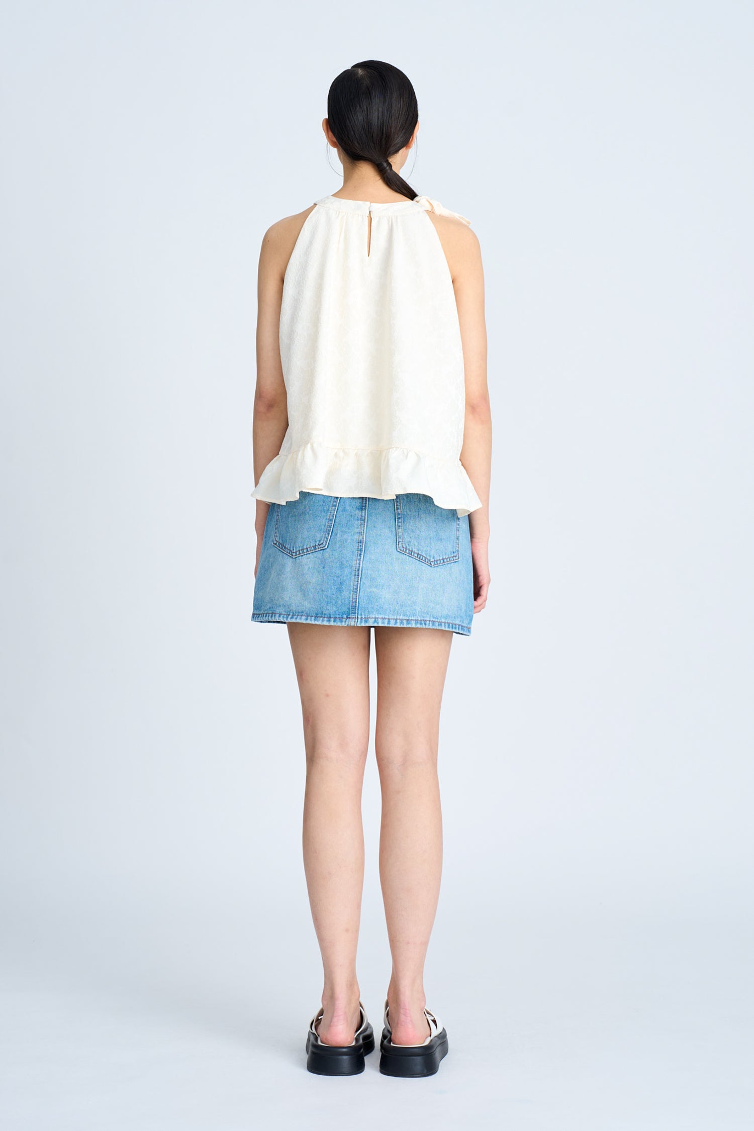 Side Bow Halter Top - Sand [AT]