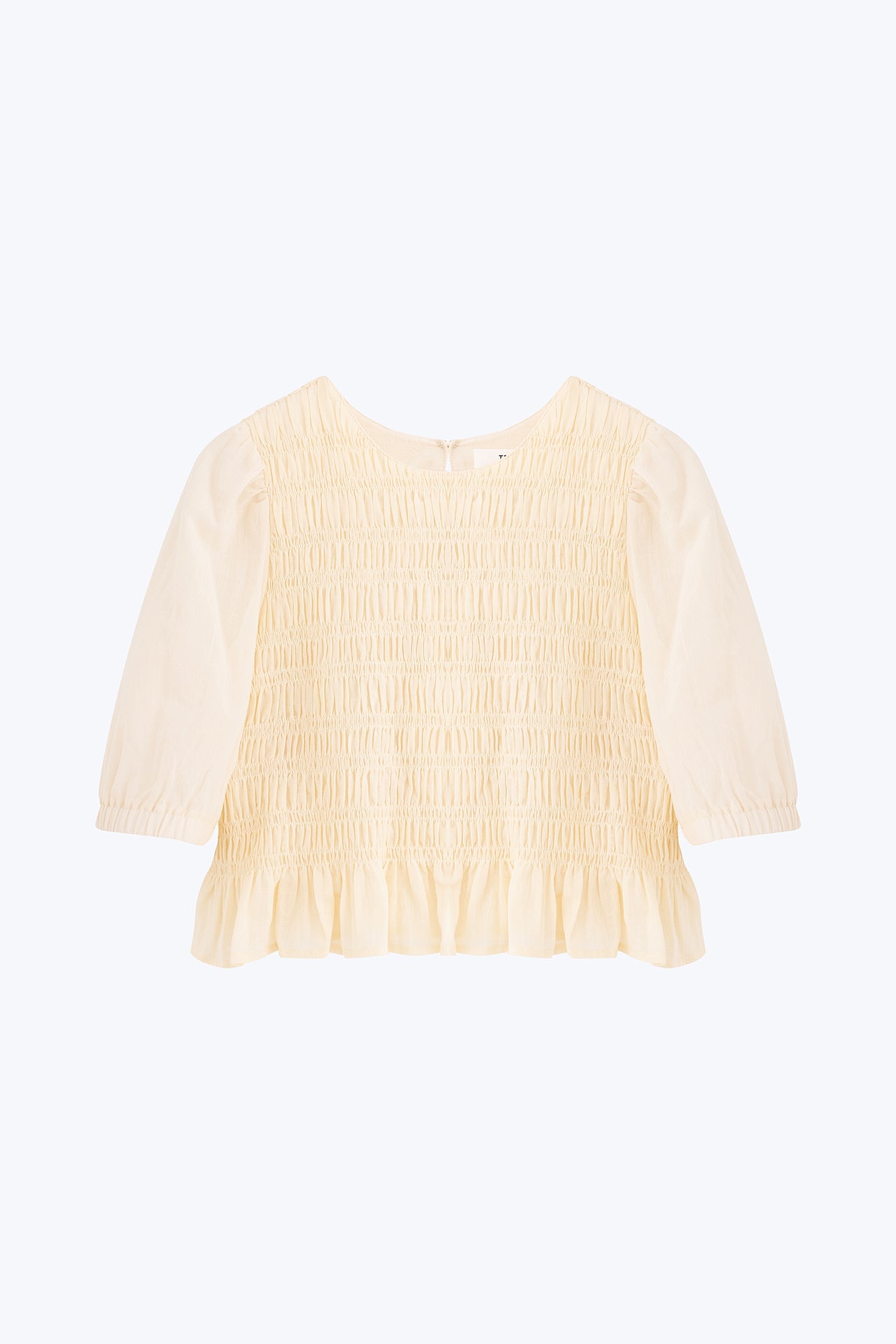 Puff Sleeve Smocked Top - Sand [AT]