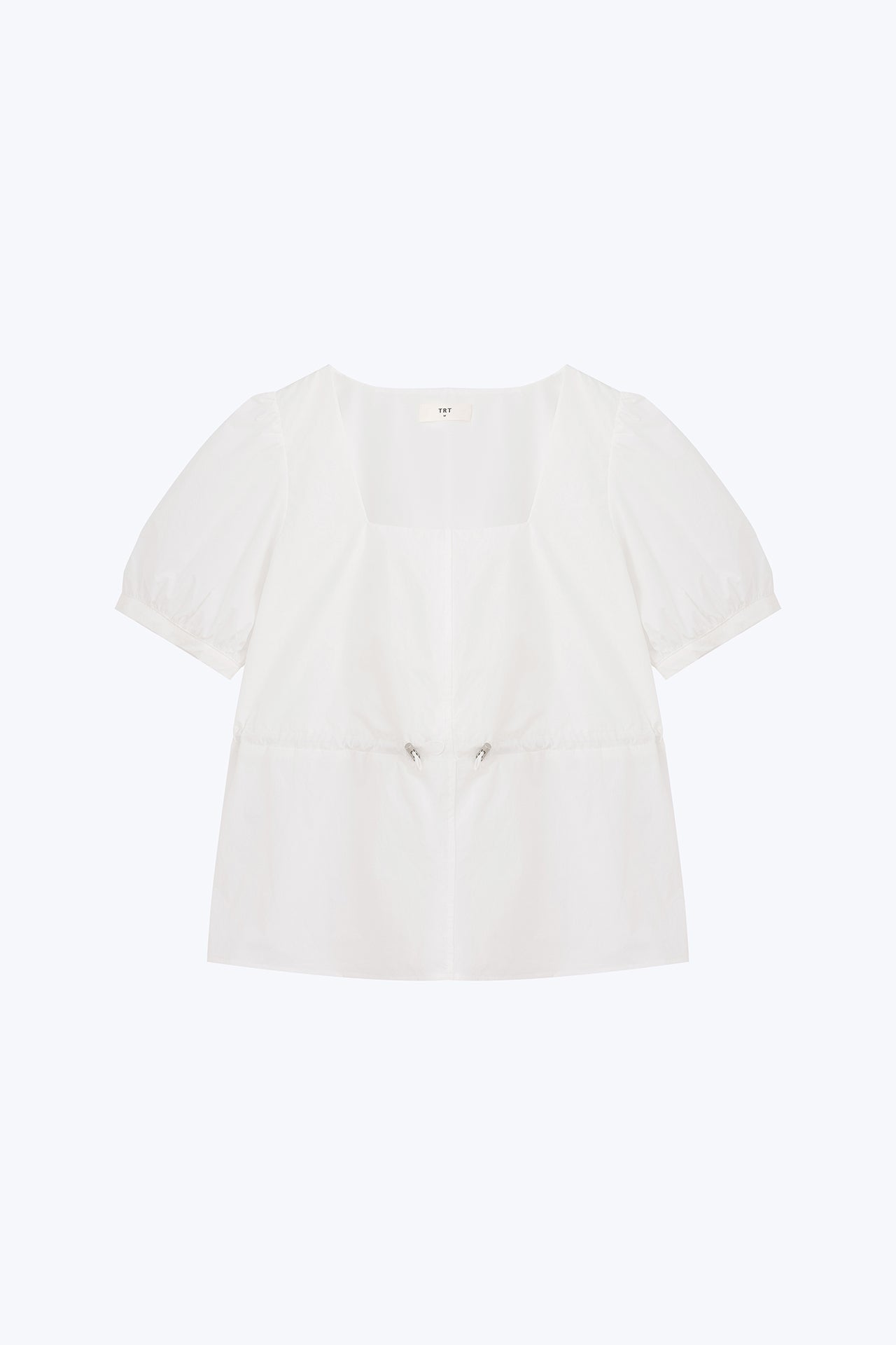 Drawcord Peplum Top - Cream [AT]