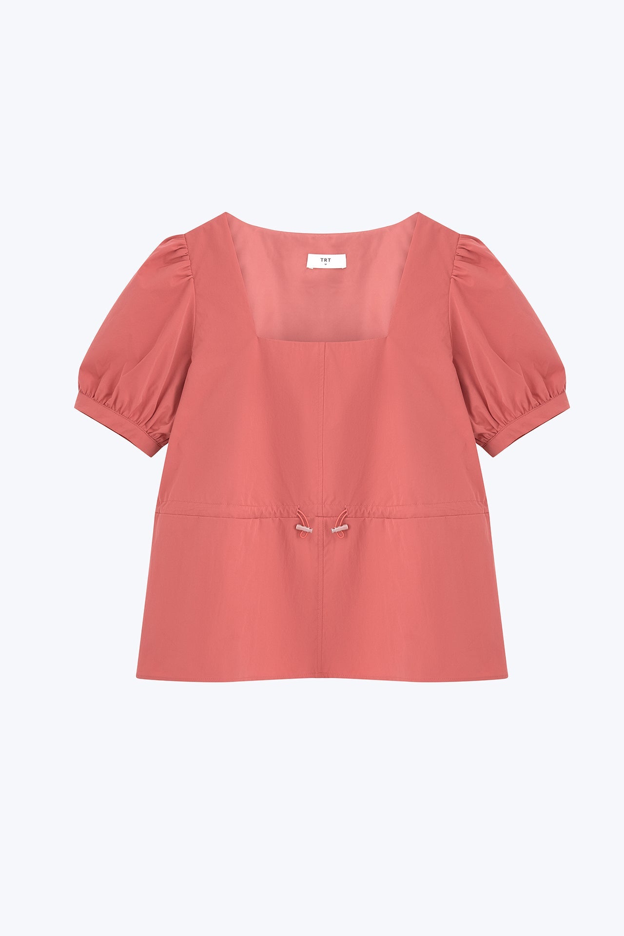 Drawcord Peplum Top - Dusty Cedar [AT]