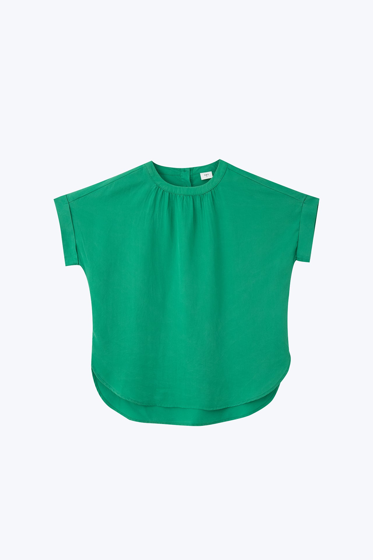 Gathered Neck Blouse - Green