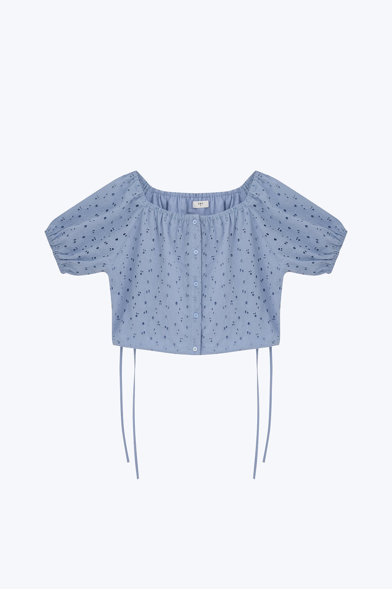 Drawstring Blouse - Sky Blue [AT]