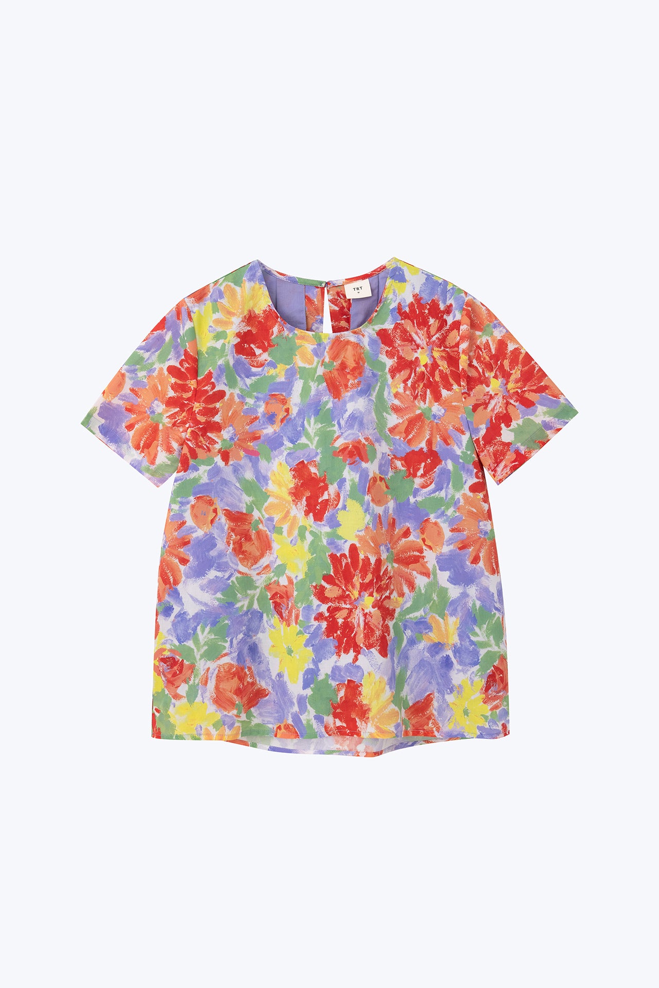 Floral Short Sleeve Blouse - Mixed Florals [AT]