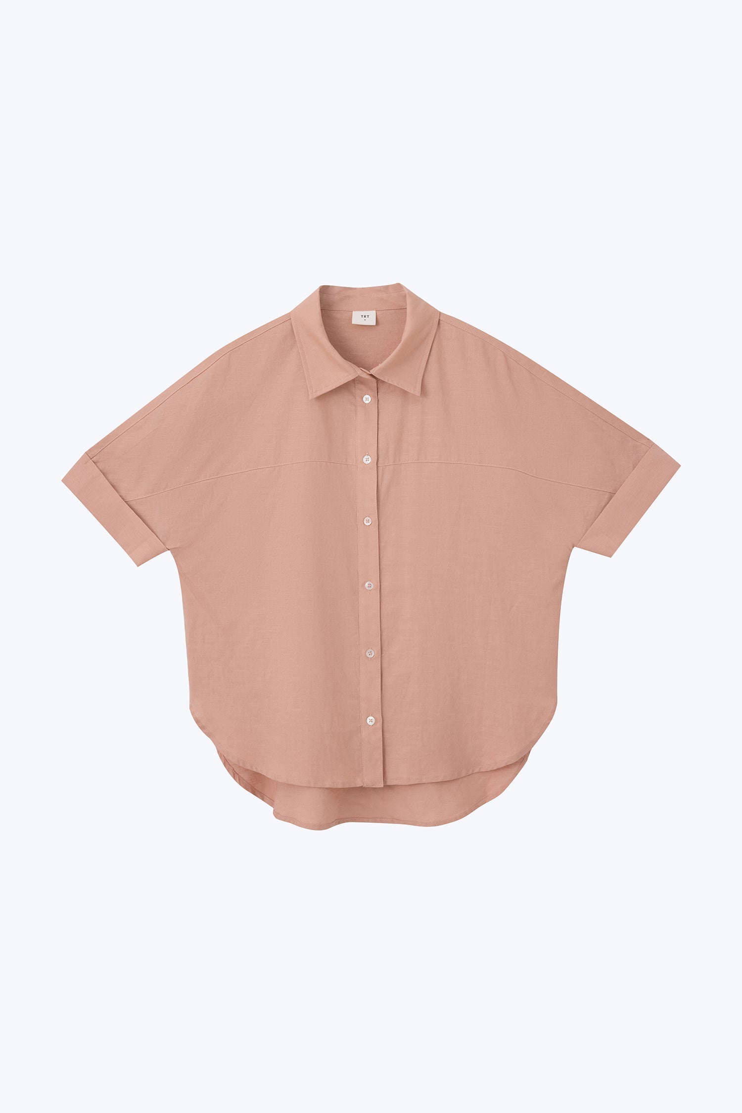 Boxy Short Sleeve Blouse - Blush