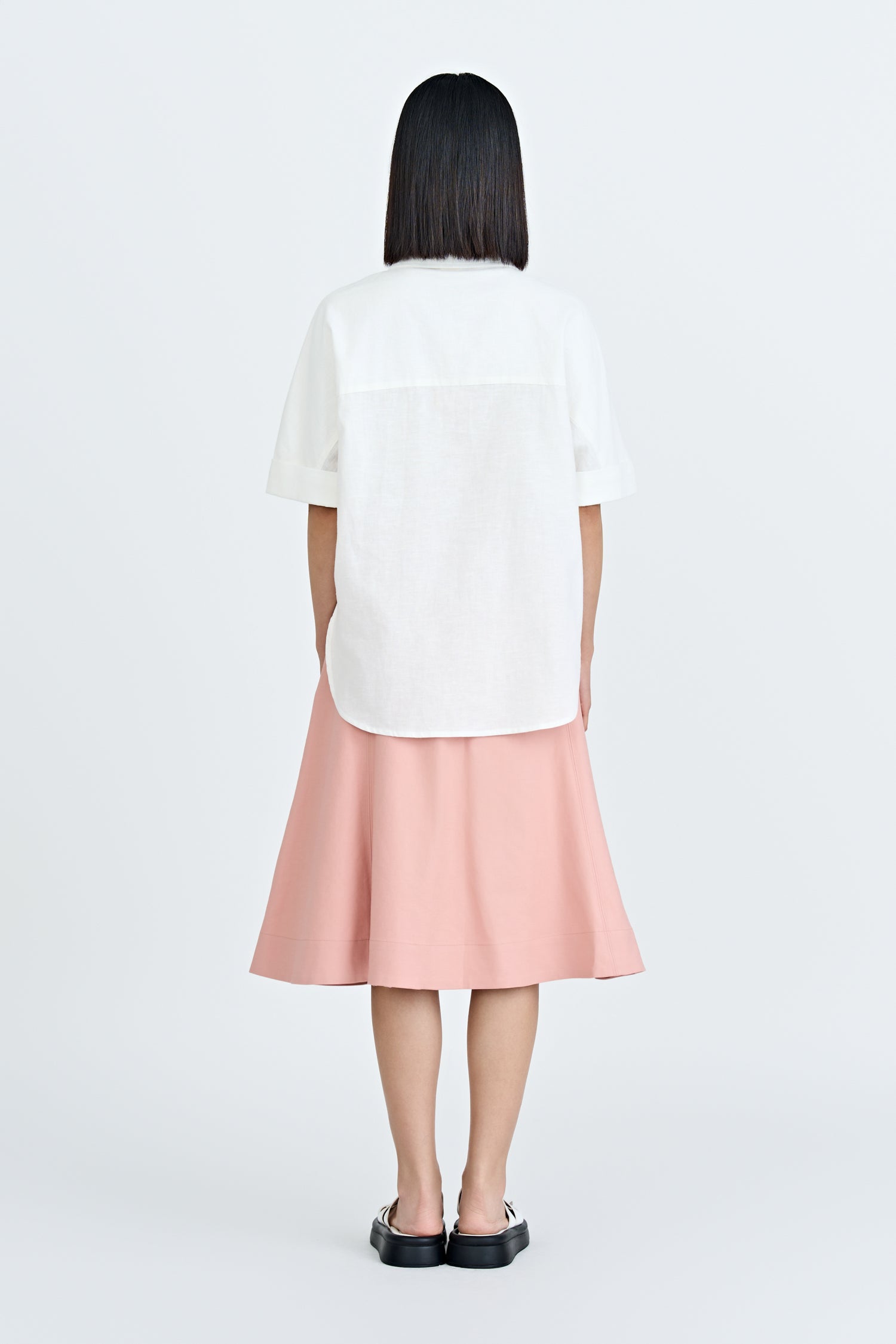 Boxy Short Sleeve Blouse - Cream