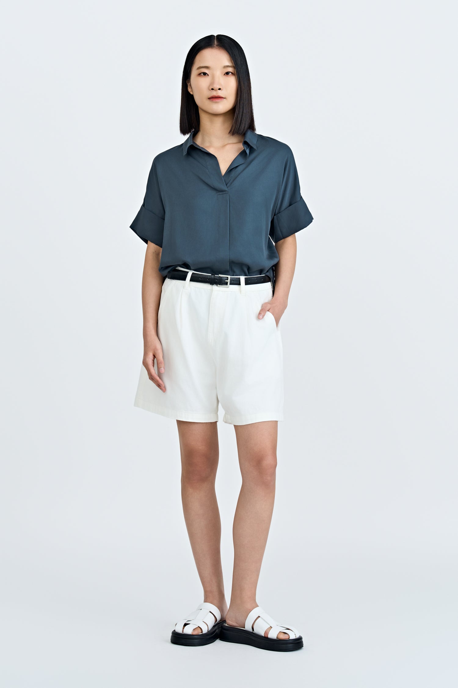 Skipper Collar Blouse - Midnight