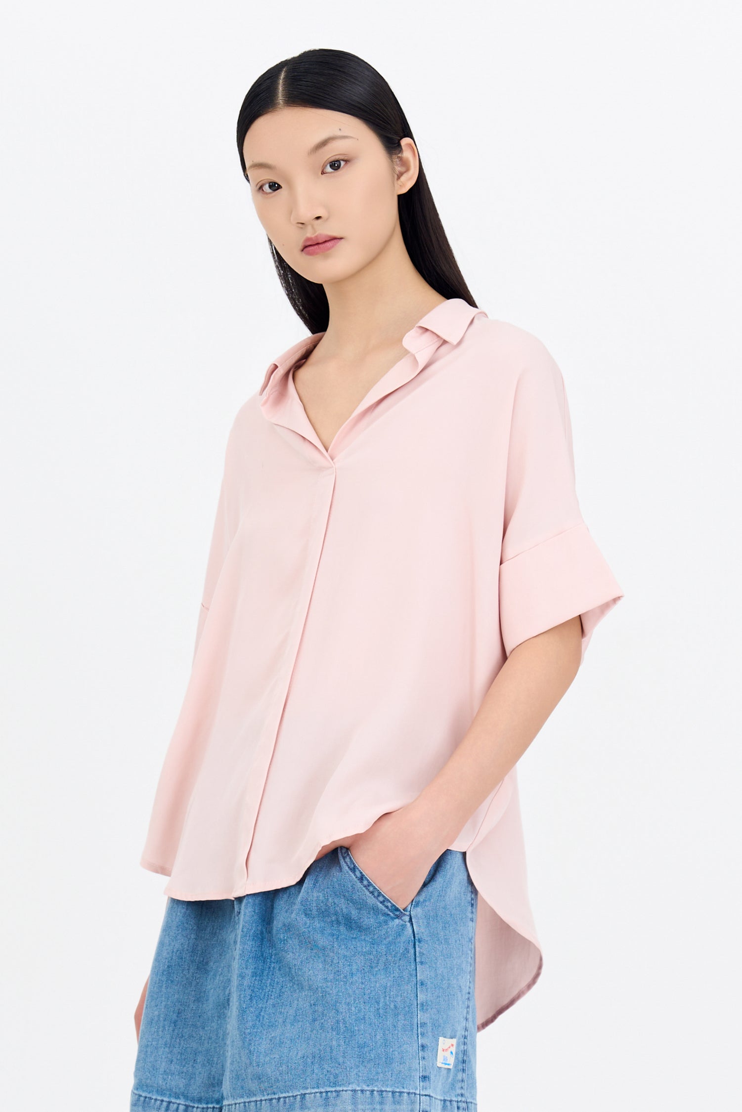 Skipper Collar Blouse - Pink