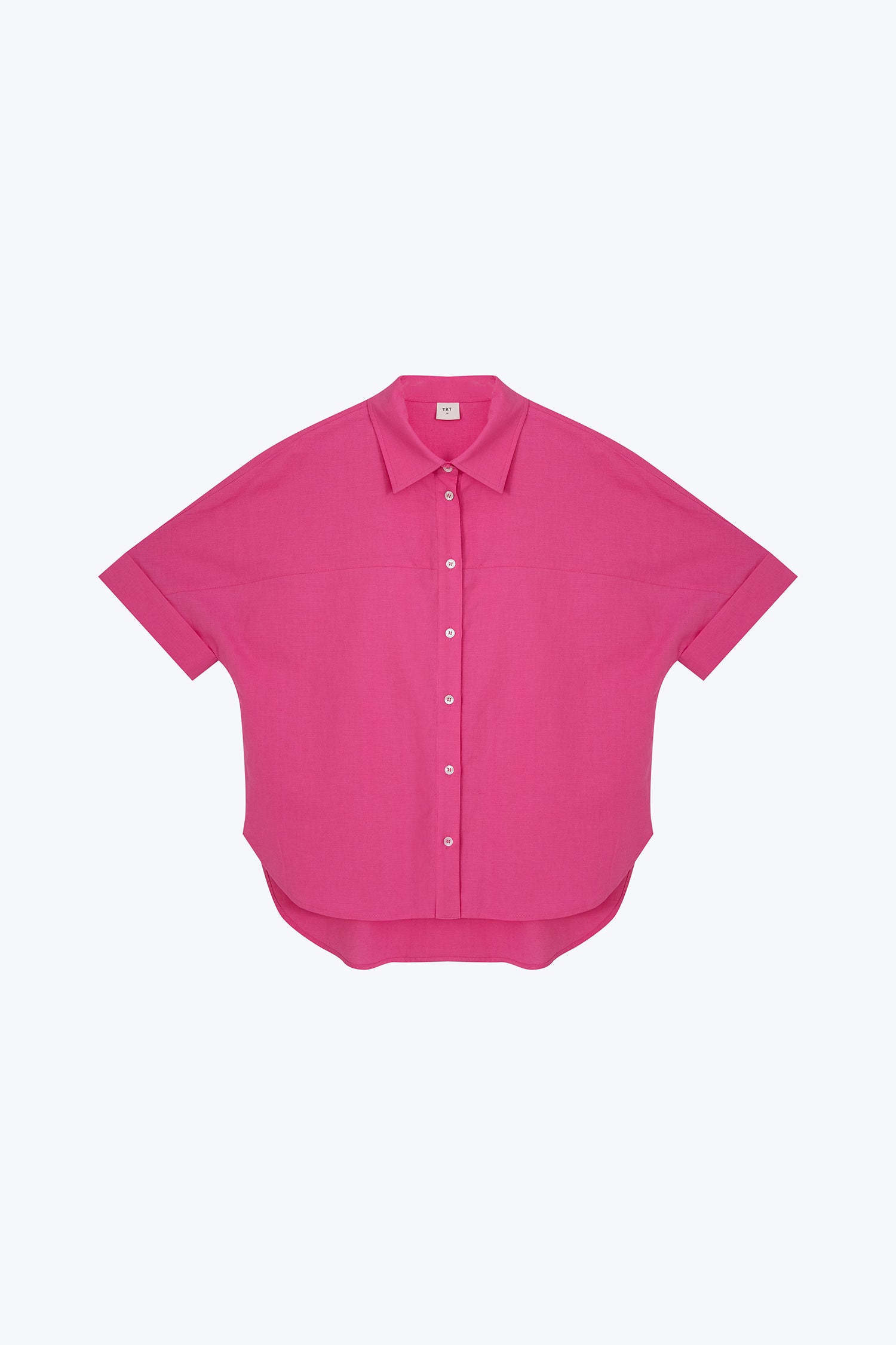 Boxy Short Sleeve Blouse - Pink