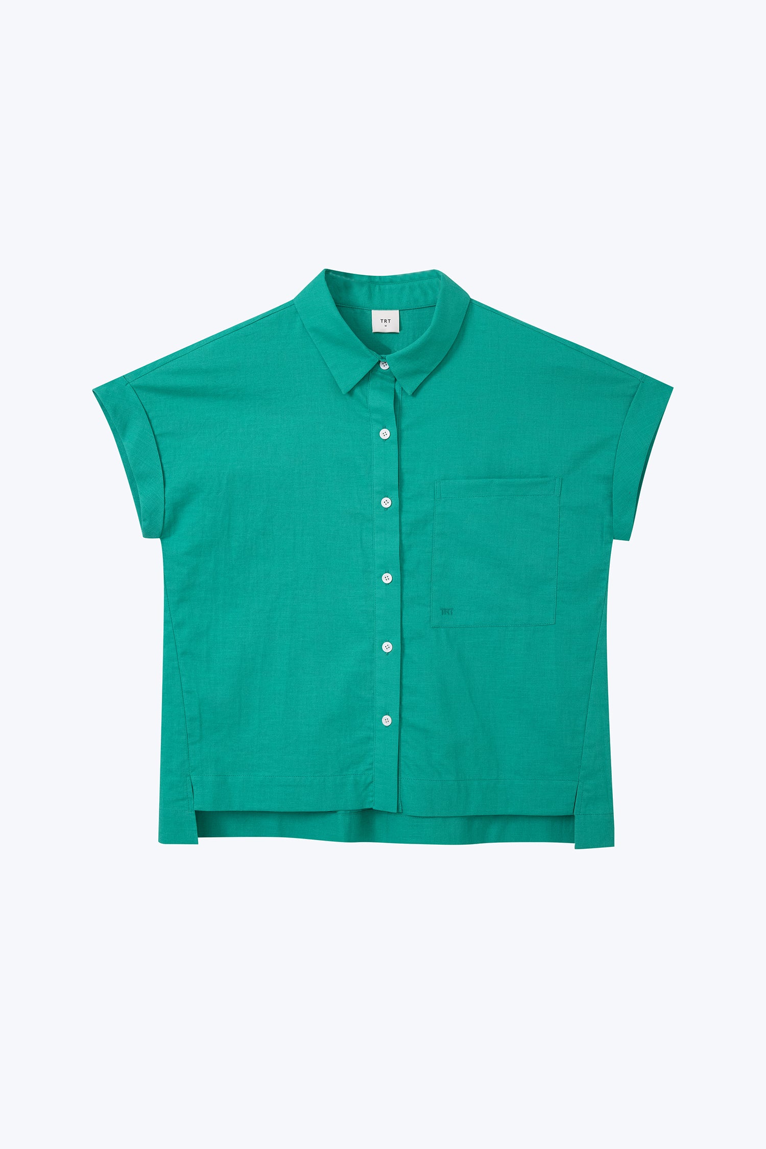 Roll Up Cuff Blouse - Jade