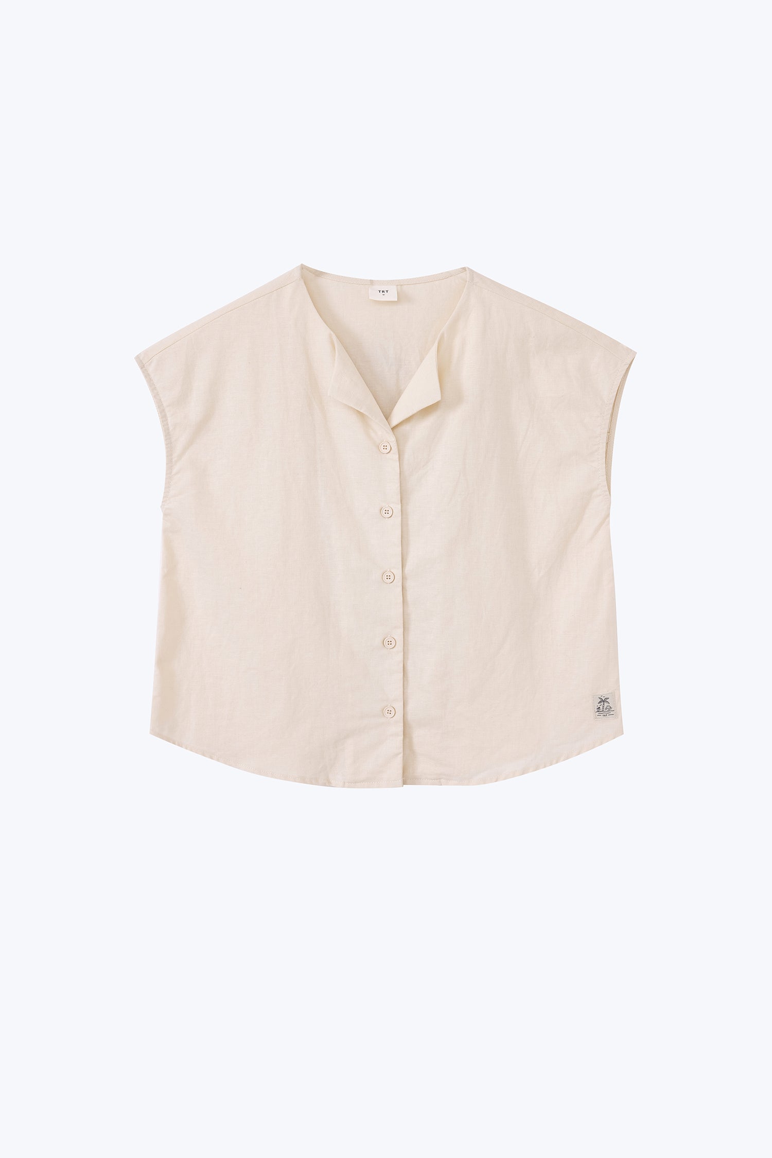 Sleeveless Button Blouse - Ecru