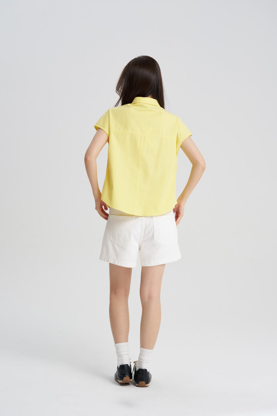 Cap Sleeve Blouse - Canary