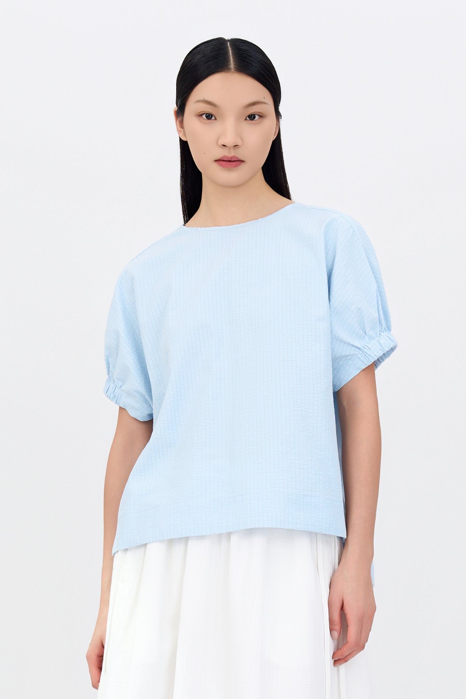 Puff Sleeve Blouse - Sky Blue – The Restyle Trait