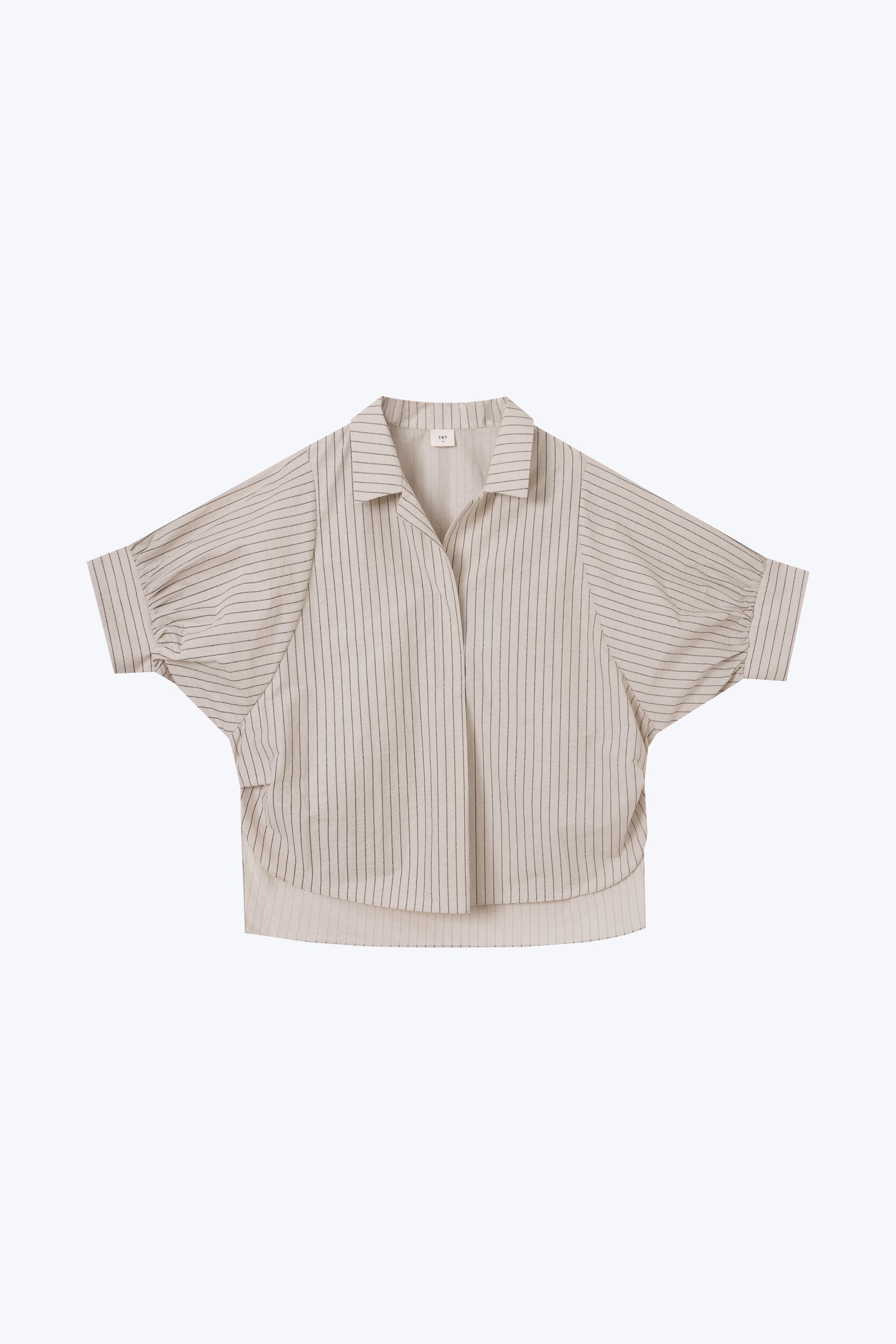 Striped Puff Sleeve Blouse - Stripes Sand